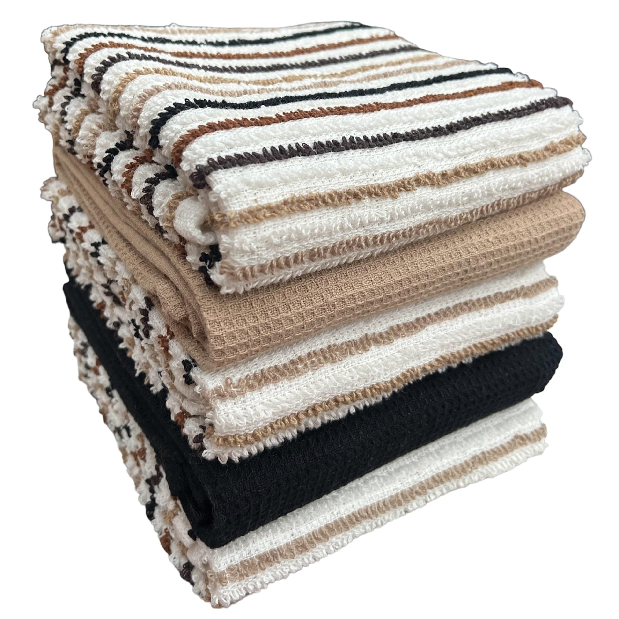 TEMU 5 Pack Cotton Waffle Tea Towels Absorbent Kitchen Dish Cloths Quick Dry Washing Drying Towel