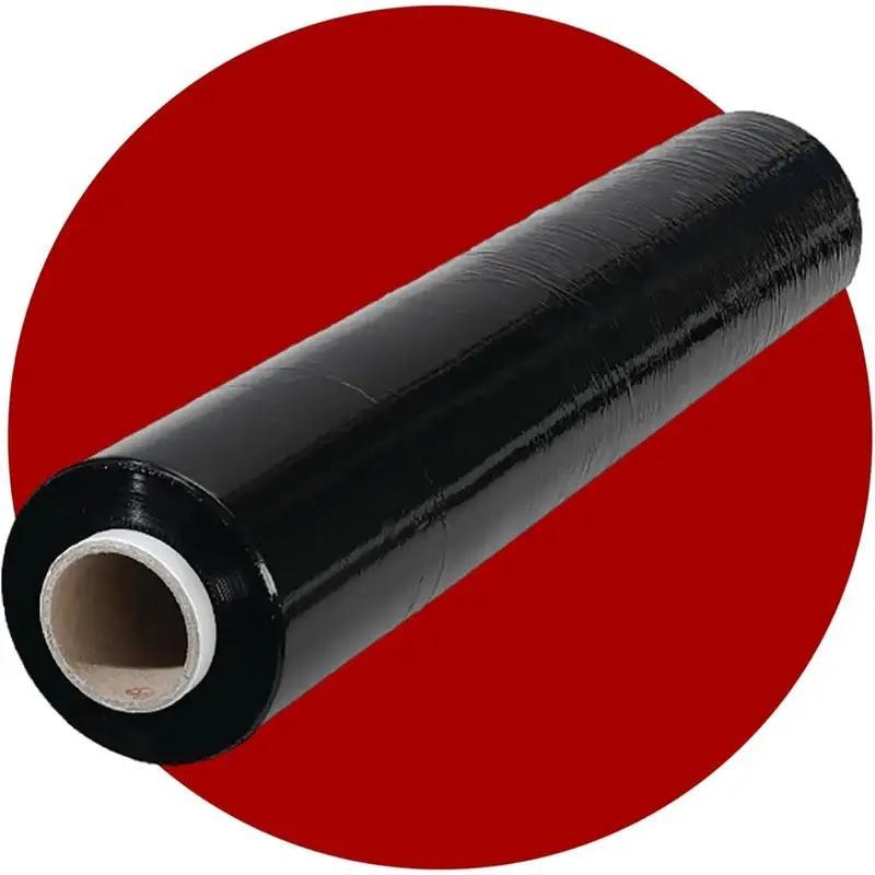 TEMU Black Multi Use Strong Pallet Wraps | Tear Resistant | Water & Moisture Proof Pallet Stretch Shrink Wrap| High-quality Pallet Wrap 400mm X 250m