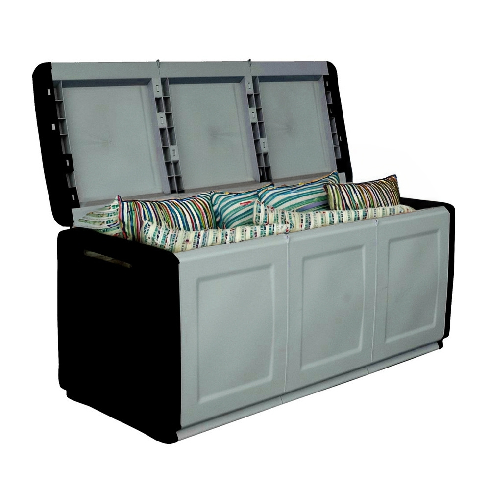 Image of Weatherproof Outdoor Garden Box Garden Pads Garden Trunk Xxl Padded Box Weatherproof Cushion Box Storage Box Garden Chest Balcony Cabinet Large 410 L