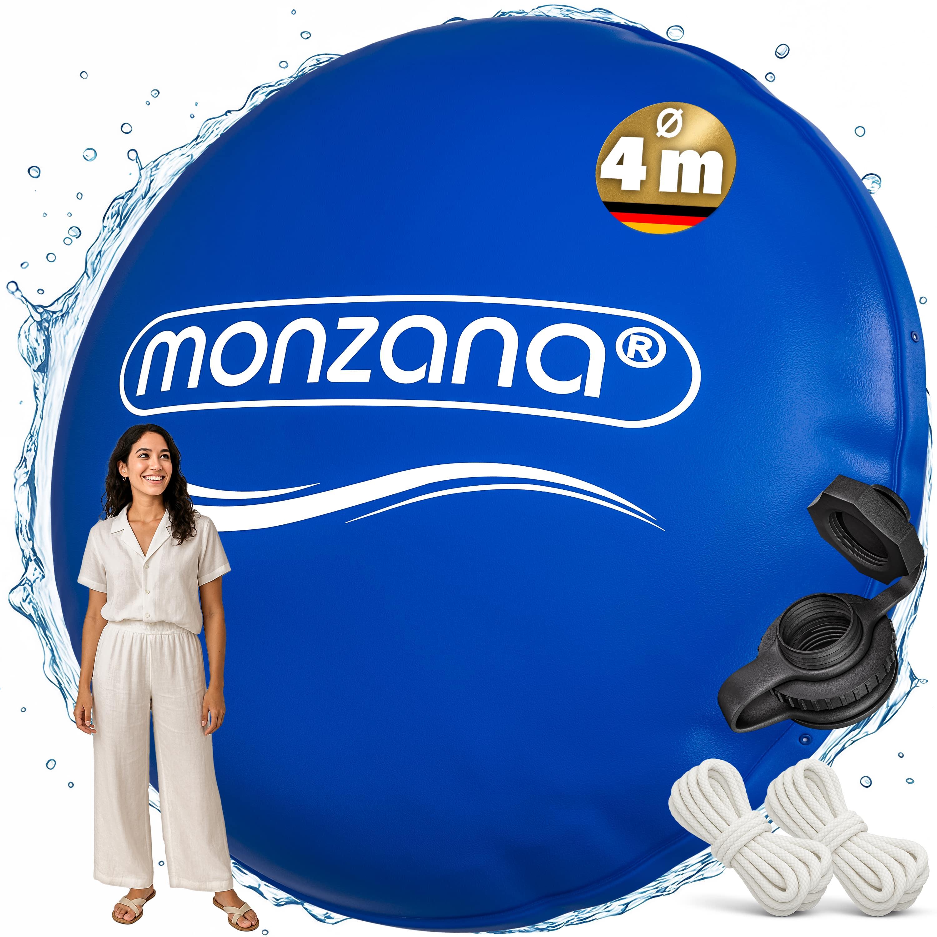 Monzana® Pool Cushion /4m Winter Round -resistant 2x Rope Pvc Reinforced Material Up To -20° Double 6 Grommets Air Cushion Pool Cover