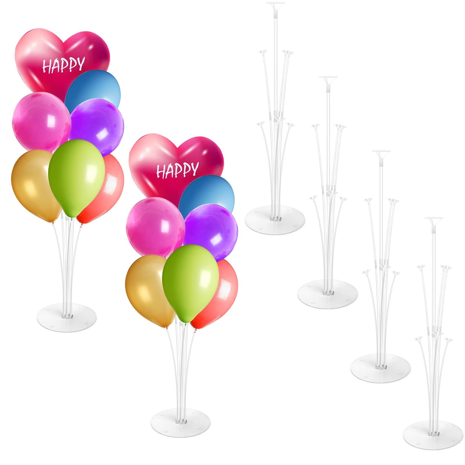E-shop 6 Stück Ballonständer, Ballonhalter-Zubehör, Ballonständer-Set, Tischballonständer Aus, Für Partydekoration, Hochzeitsgeburtstagsdekoration