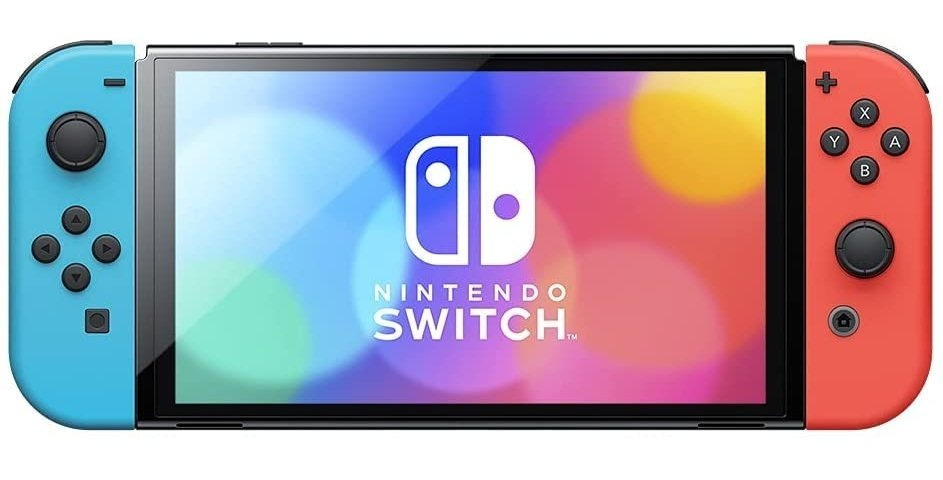 Nintendo Switch - OLED Model met Neon Rode en Neon Blauwe Joy-Con (Japanse Specificatie)