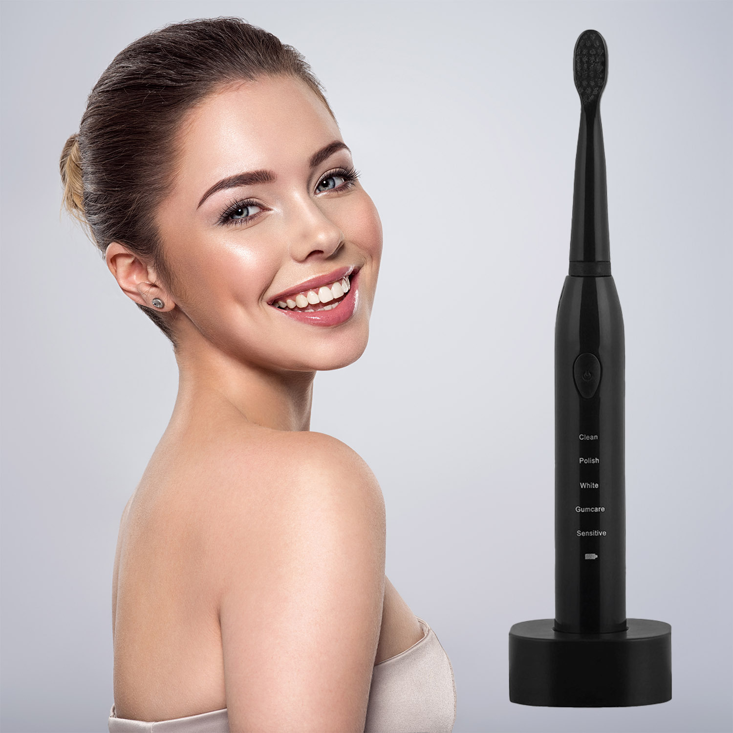 Elektrische Sonic Tandenborstel voor Tanden en Tandvleesreiniging, Tandsteenverwijdering, Plaqueverwijdering voor Kinderen en Volwassenen, 12 Uur Batterijduur, 5 Modes (Reinigen, Bleken, Tandvleesverzorging, Diepe Reiniging, Massage), Automatische Reiniging, Perfect Cadeau voor Mondhygiëne, Elegant Ontwerp, 8 Vervangbare Sonic Borstelkoppen, Ideaal Glimlachcadeau voor Verjaardagen, Feestdagen, Kerstmis, USB Opladen