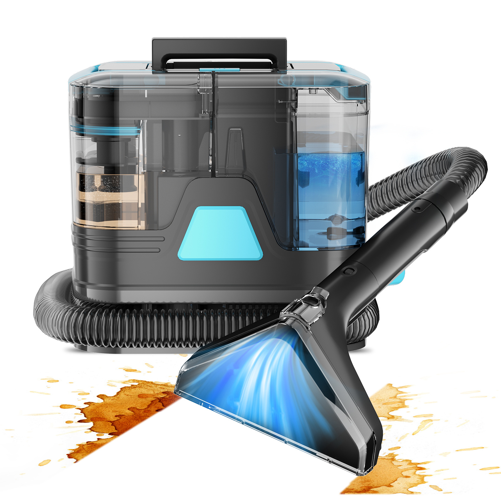 Washing Vacuum Cleaner, 14KPA Portable Corded Carpet Cleaner, Wet Vacuum Cleaner, Furniture Cleaner, Car Interior Cleaner, Suitable For Deep Cleaning Of Carpets, Sofas, Fabric Furniture, And Car Seats