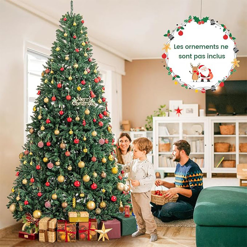 275 Cm Artificial Christmas Tree With Metal Stand And Branches, Artificial Christmas Tree For Home, Shops And Office
