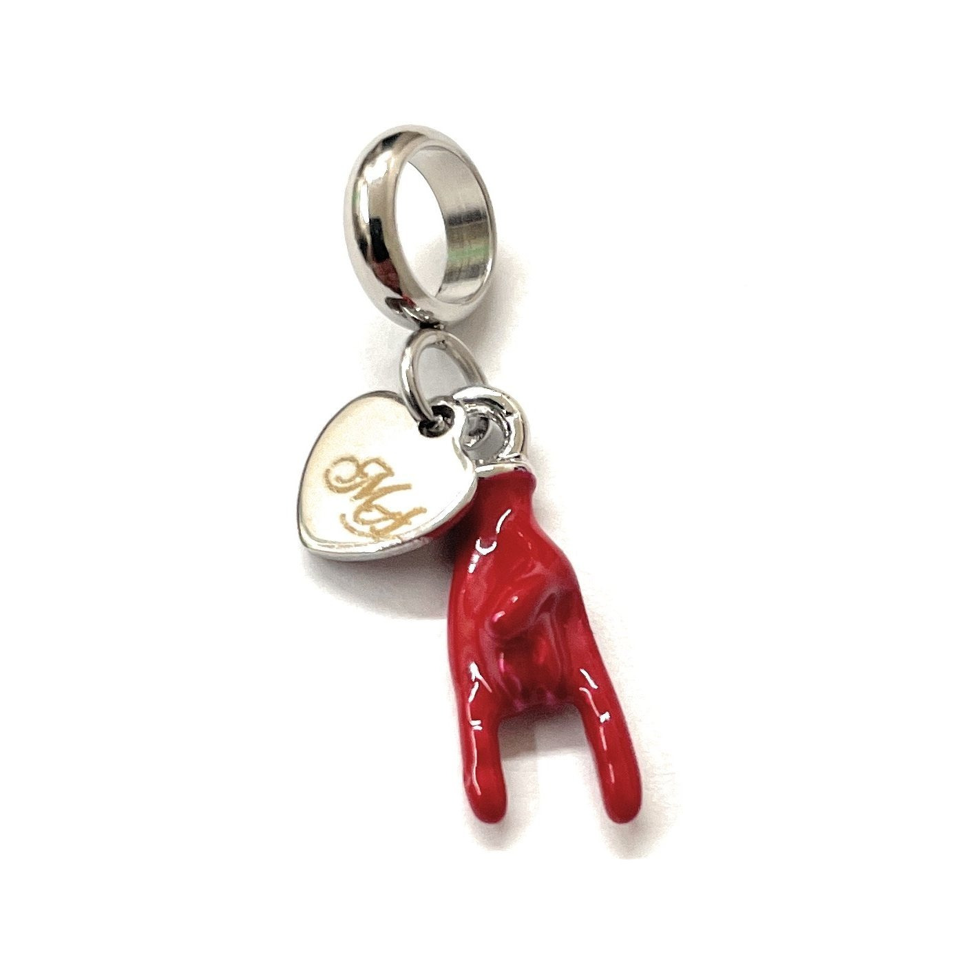 Image of Steel Horn And Heart Pendant