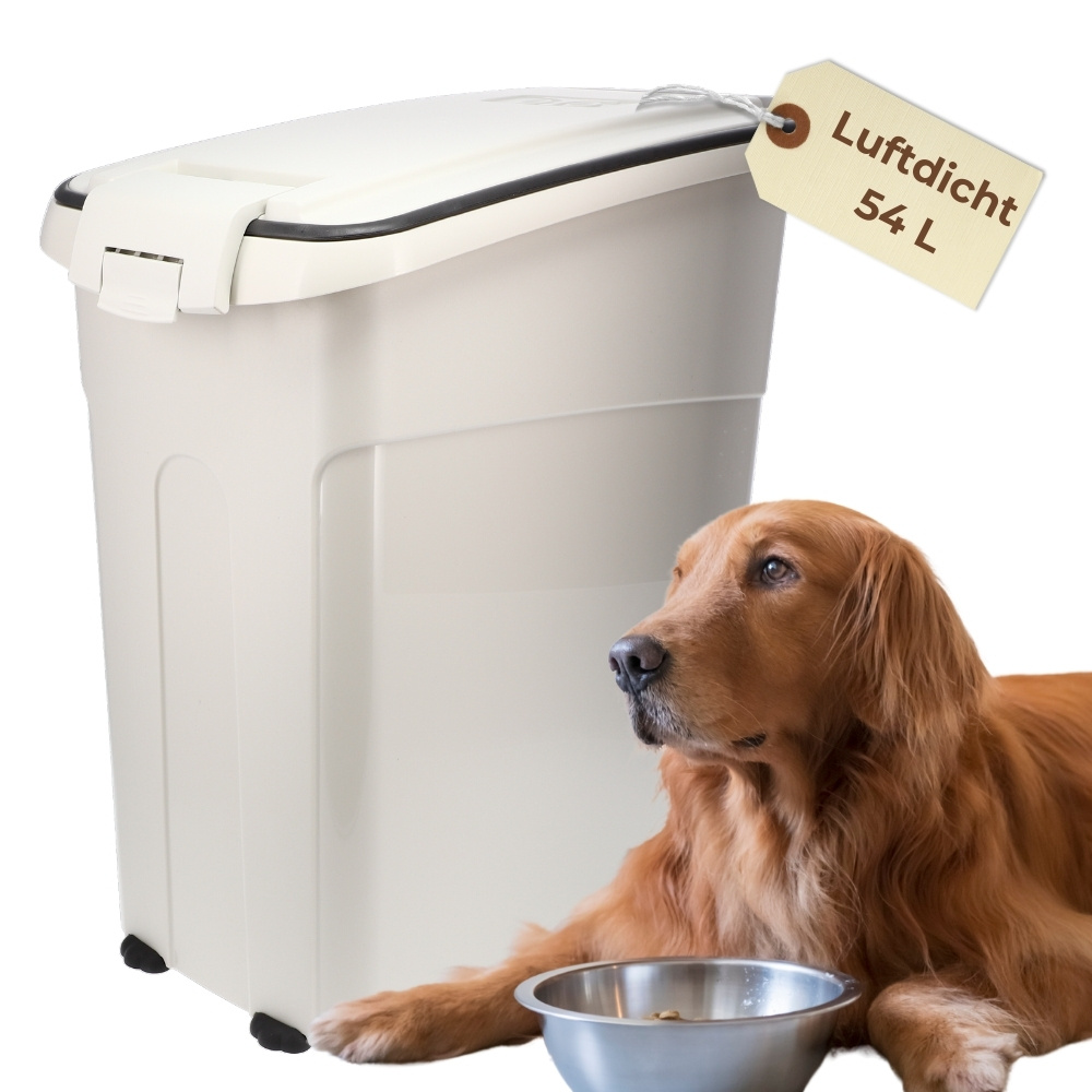 TEMU Airtight Pet Food Storage Bin With Lid – 54l Dog And Horse Food Container For Dry Food Storage, Dog Food Box