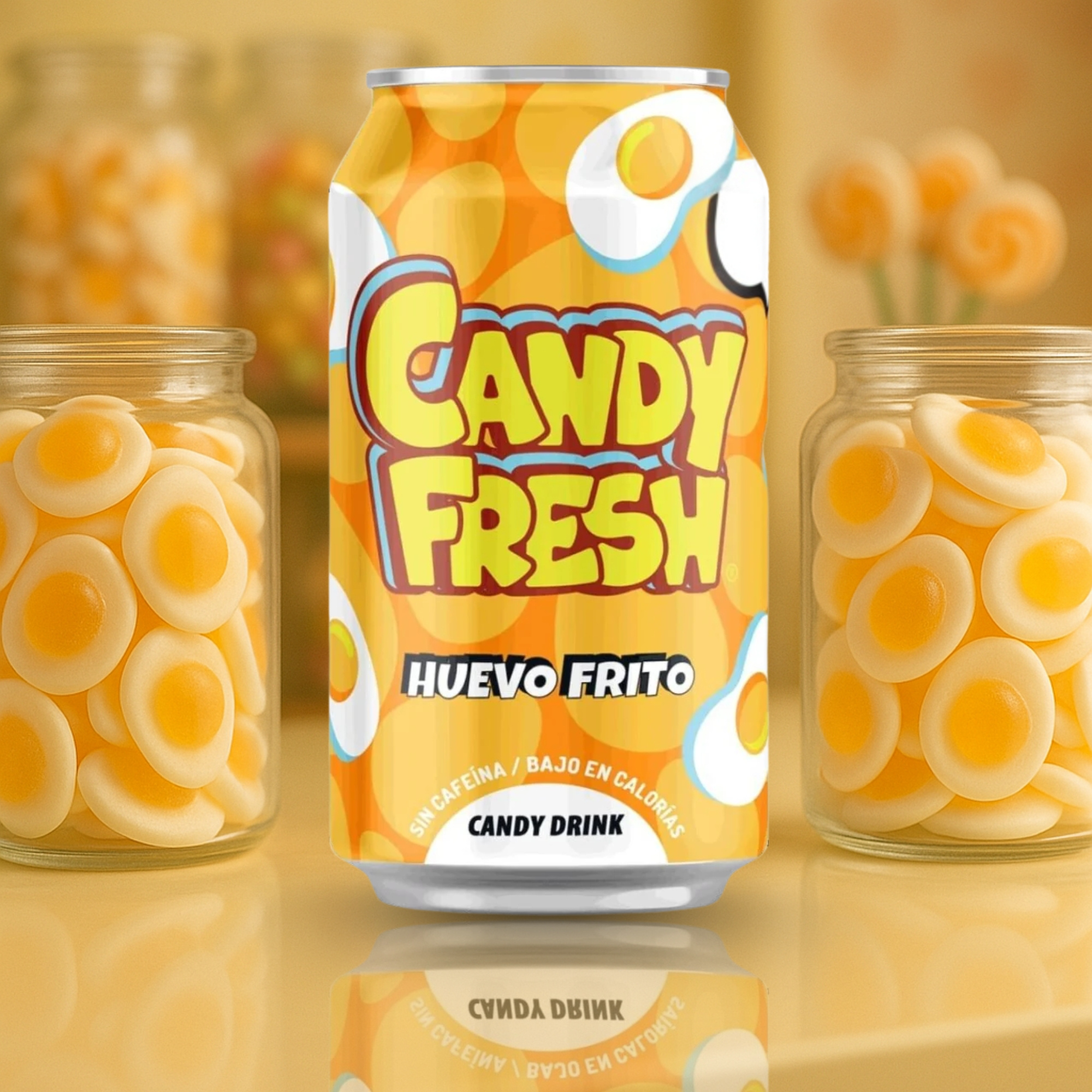 Candy Fresh Fried Egg – Candy Drink With The Taste Of Childhood, Inspired By Delicious Fruit Gummy Fried Eggs – 330 Ml