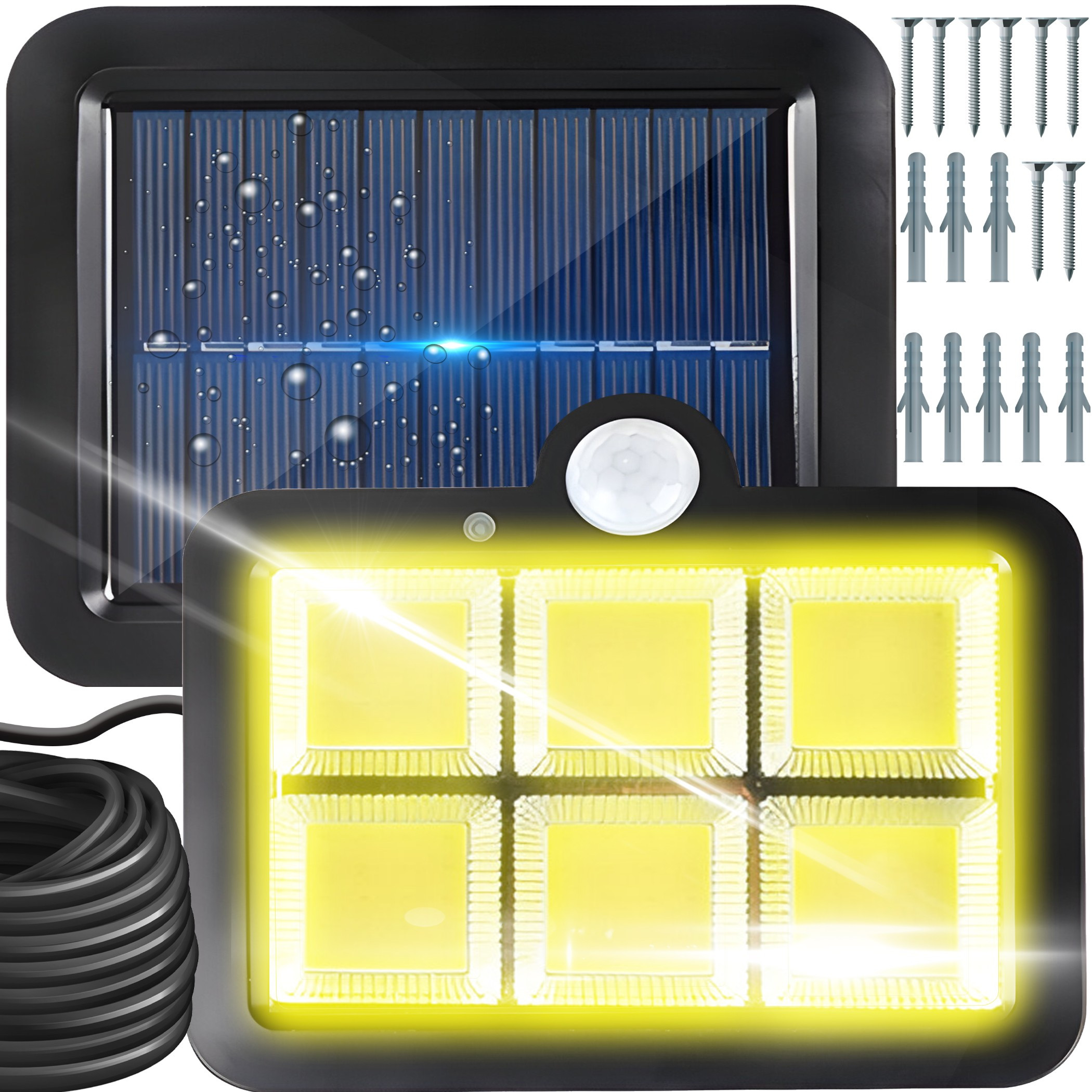 TEMU Lampe Solaire RETOO Techpro, LED 120 Extérieur IP67, Détecteur de Mouvement et de , Éclairage Solaire Économique pour Jardin, Pergola, Garage, ,