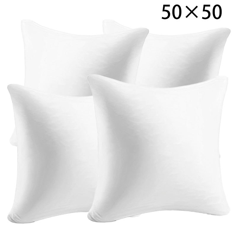 TEMU Relleno Cojin 50×50cm (4 Unidades), Relleno de Cojín Fibra Hueca Siliconada 100% Poliéster, Sofa Cojines Decorativo Cama,para Casa, Dormitorio