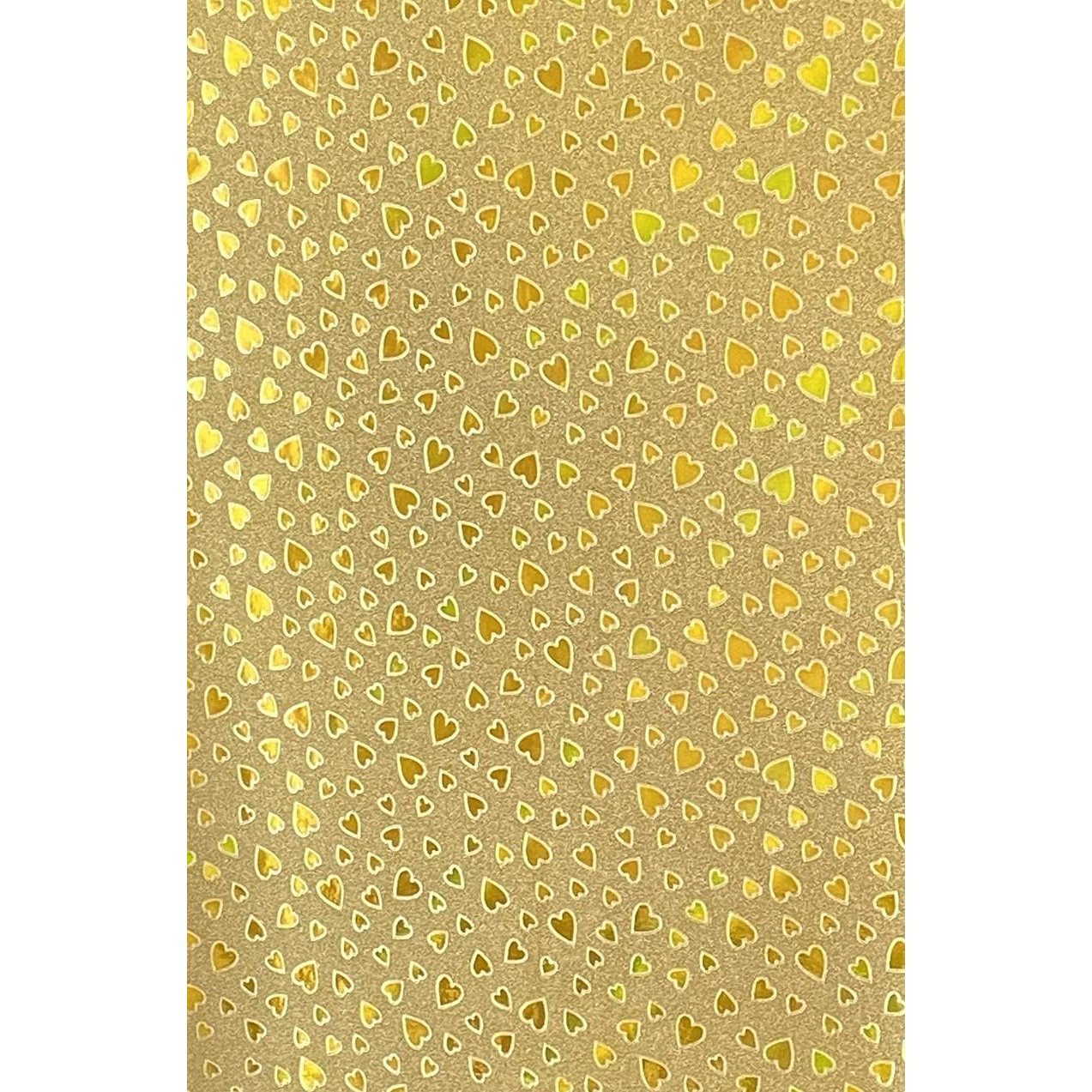 TEMU Gold Glitter Paper: A4 Self Adhesive With Holographic Hearts – Glitter Card, Christmas Paper, Gold Hearts Love, Holographic Sticker