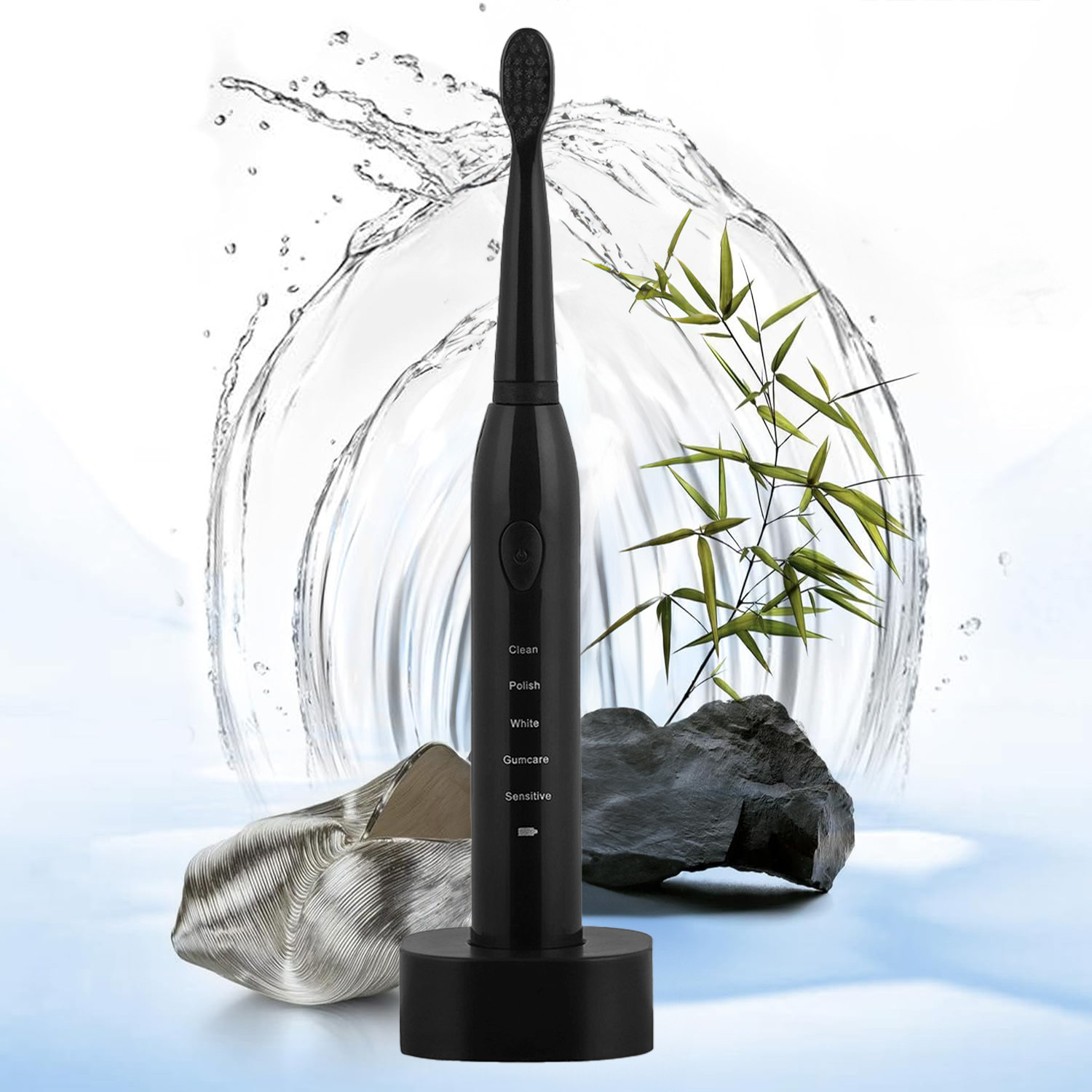 Elektrische Sonic Tandenborstel voor Tanden en Tandvleesreiniging, Tandsteenverwijdering, Plaqueverwijdering voor Kinderen en Volwassenen, 12 Uur Batterijduur, 5 Modes (Reinigen, Bleken, Tandvleesverzorging, Diepe Reiniging, Massage), Automatische Reiniging, Perfect Cadeau voor Mondhygiëne, Elegant Ontwerp, 8 Vervangbare Sonic Borstelkoppen, Ideaal Glimlachcadeau voor Verjaardagen, Feestdagen, Kerstmis, USB Opladen