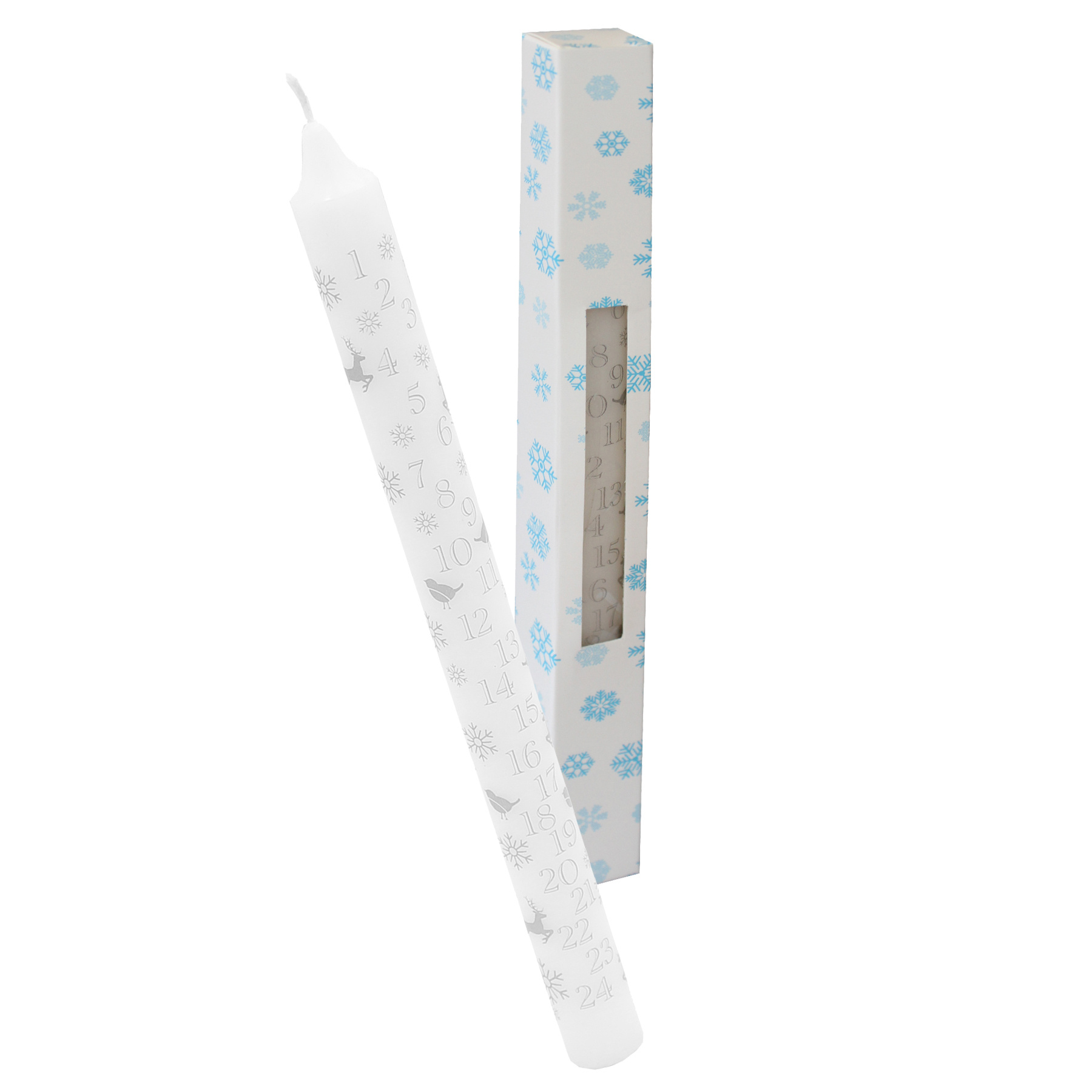 TEMU Gift 25cm Wax Advent Candle - Christmas Countdown With Festive Images