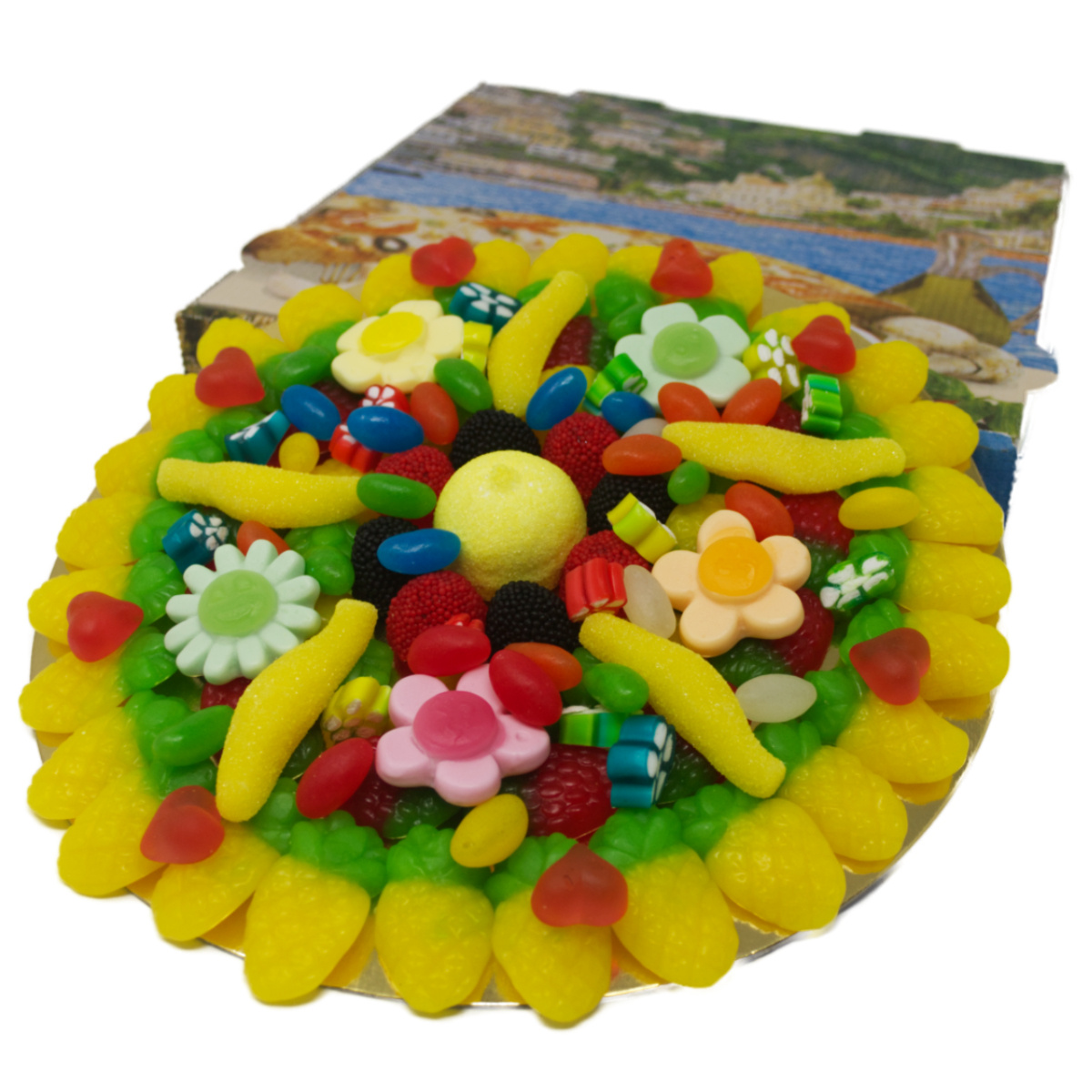 Pizza-shaped Fruit Gummies, Sunny Summer Colorful Fruit Flavored Candies 500g
