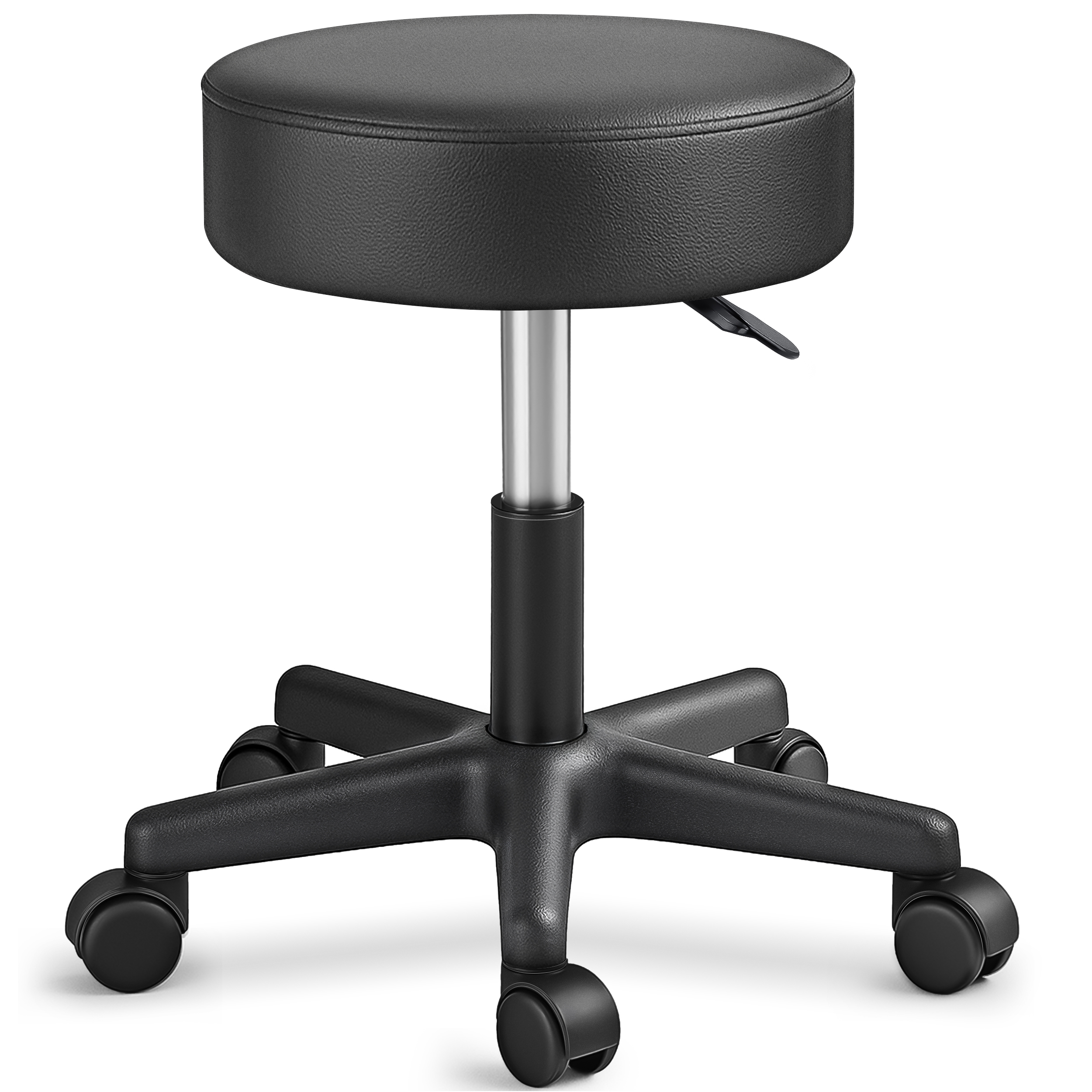 TRESKO Opstap Verstelbare Hoogte 150 Kg | Draaibare Kruk 10 Cm Dikke Vulling | Werkkruk 360° Draaibaar | Kruk