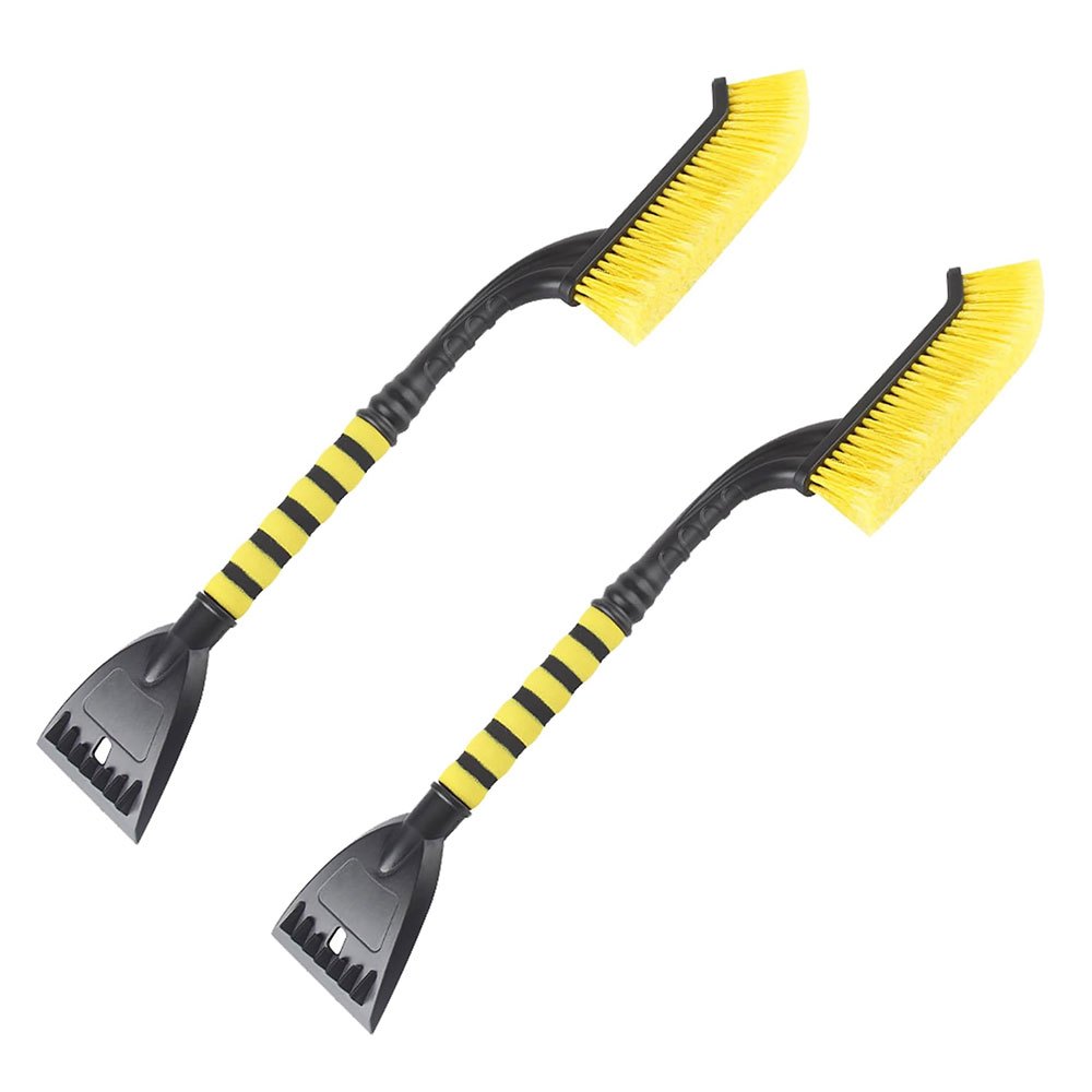 Image of 2-pack Detachable Ice Scraper, 2-in-1 Abs Material 26-inch Snow Blower Snow Shovel With Snow Ejection Chute And Foam Handle, Winter Accessory