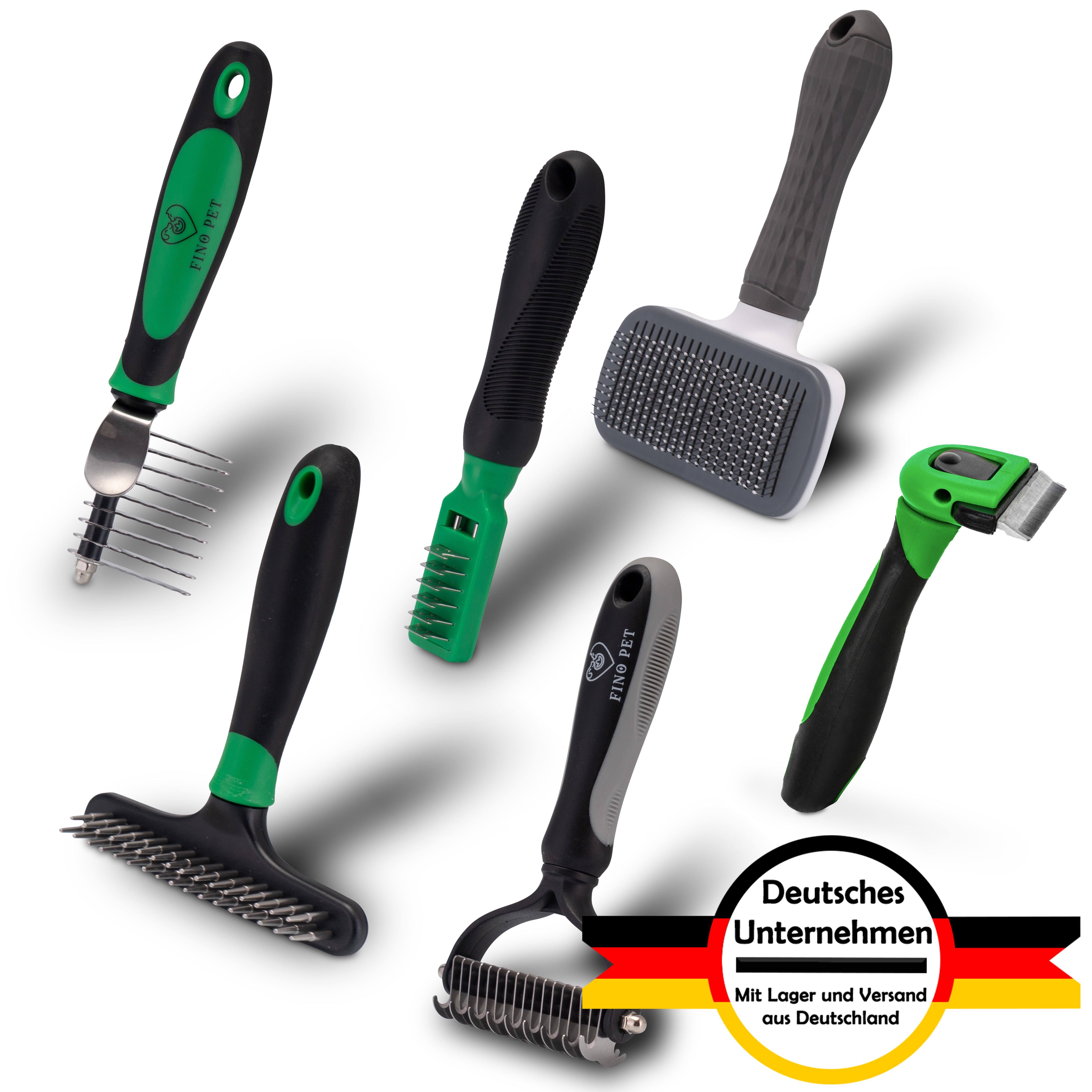 Finopet 6-piece Mega Set, As A , Grooming Brushes With Brushes, Including Deshedding Brushes, Ideal Cat/dog Accessories For Fur Care