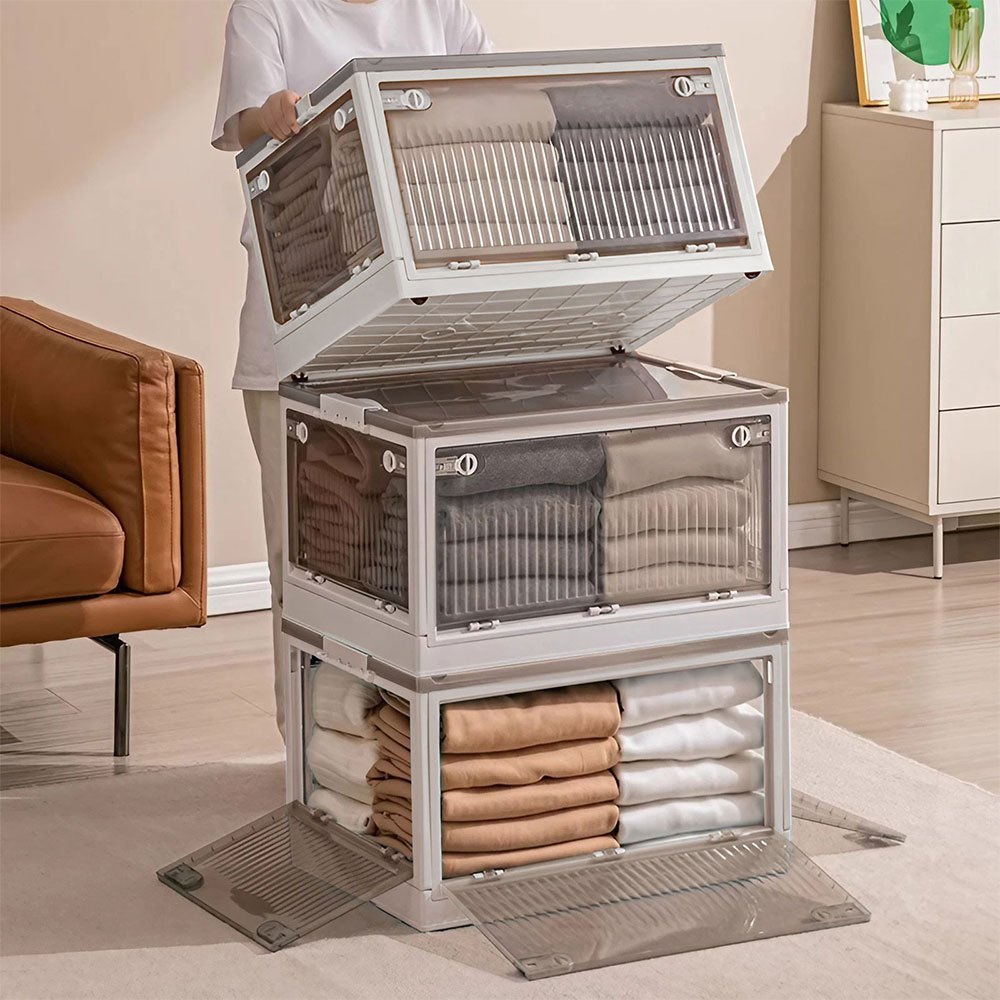 Clear Large Side Door Open Clothes Closet Organizer
