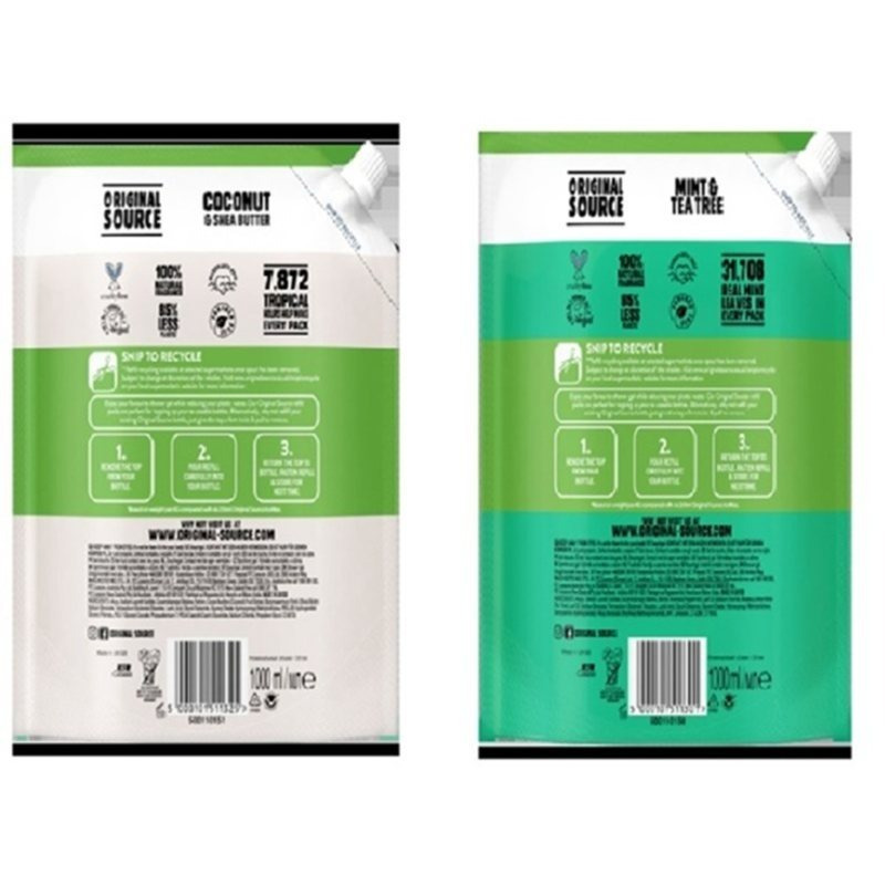 Original Source Shower Gel 500ml + 1000ml Refill