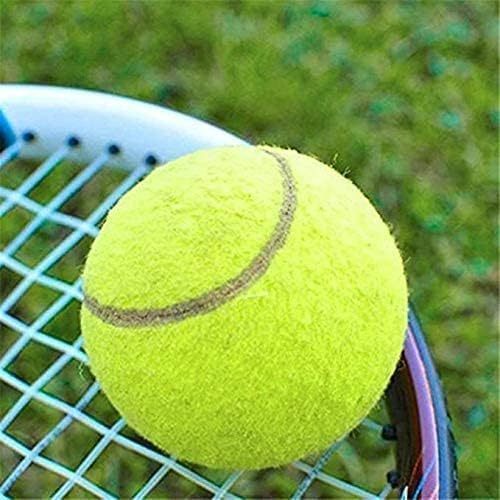 24pcs Yellow Tennis Balls with Net Mesh Storage Bag, Perfect for Dogs, Pets, Cricket Practise, Soft Rubber Playing Balls for Indoor & Outdoor Games, Yellow, Pack of 24