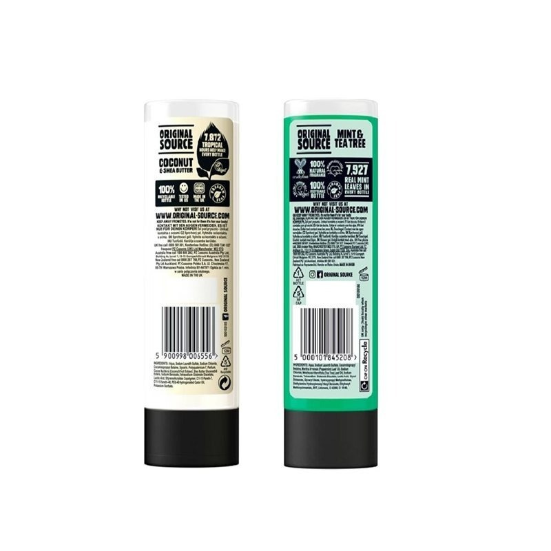 Original Source Shower Gel 500ml + 1000ml Refill