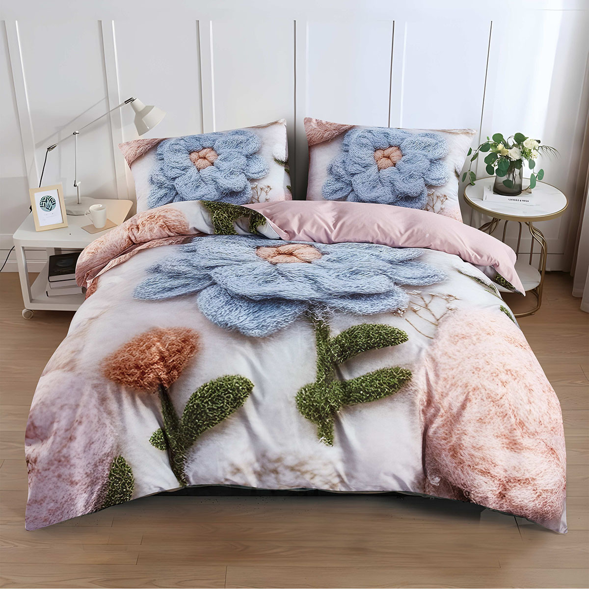 Image of 2/3pcs Set (1*quilt + 1/2*pillowcassoft Comfortable Quilt, For Bedroom