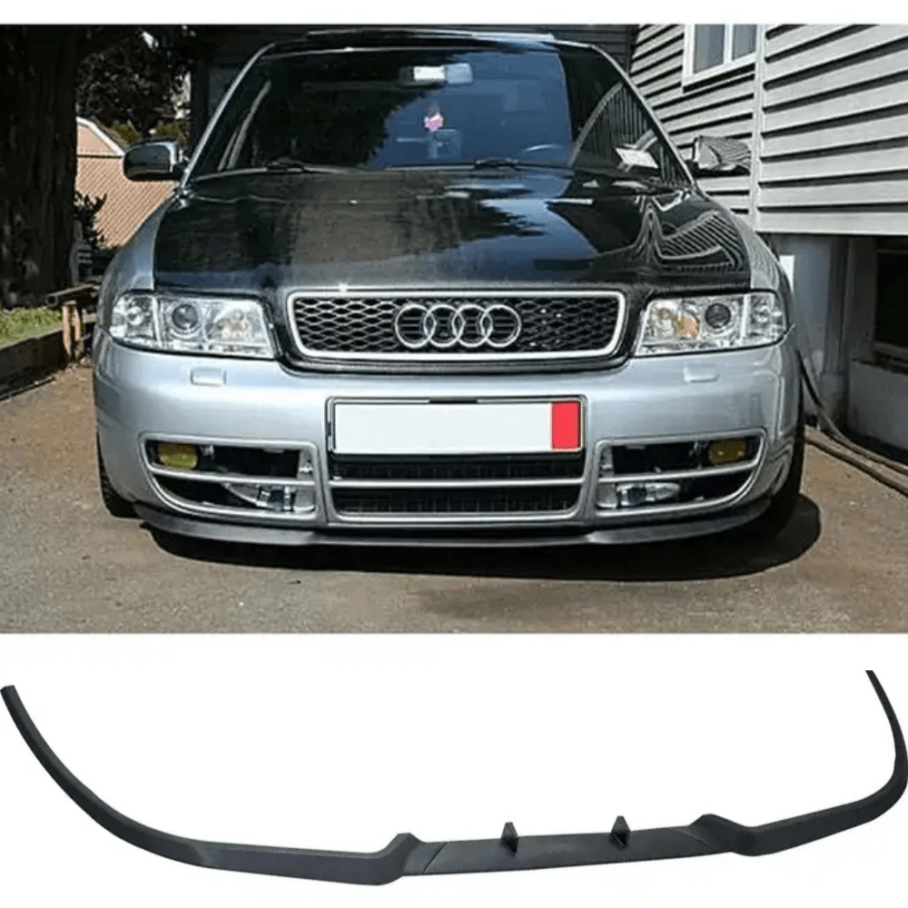 For A4 S4 Rs4 B5 R Style Front Bumper Splitter Lip 3pcs Matte Black Autovision