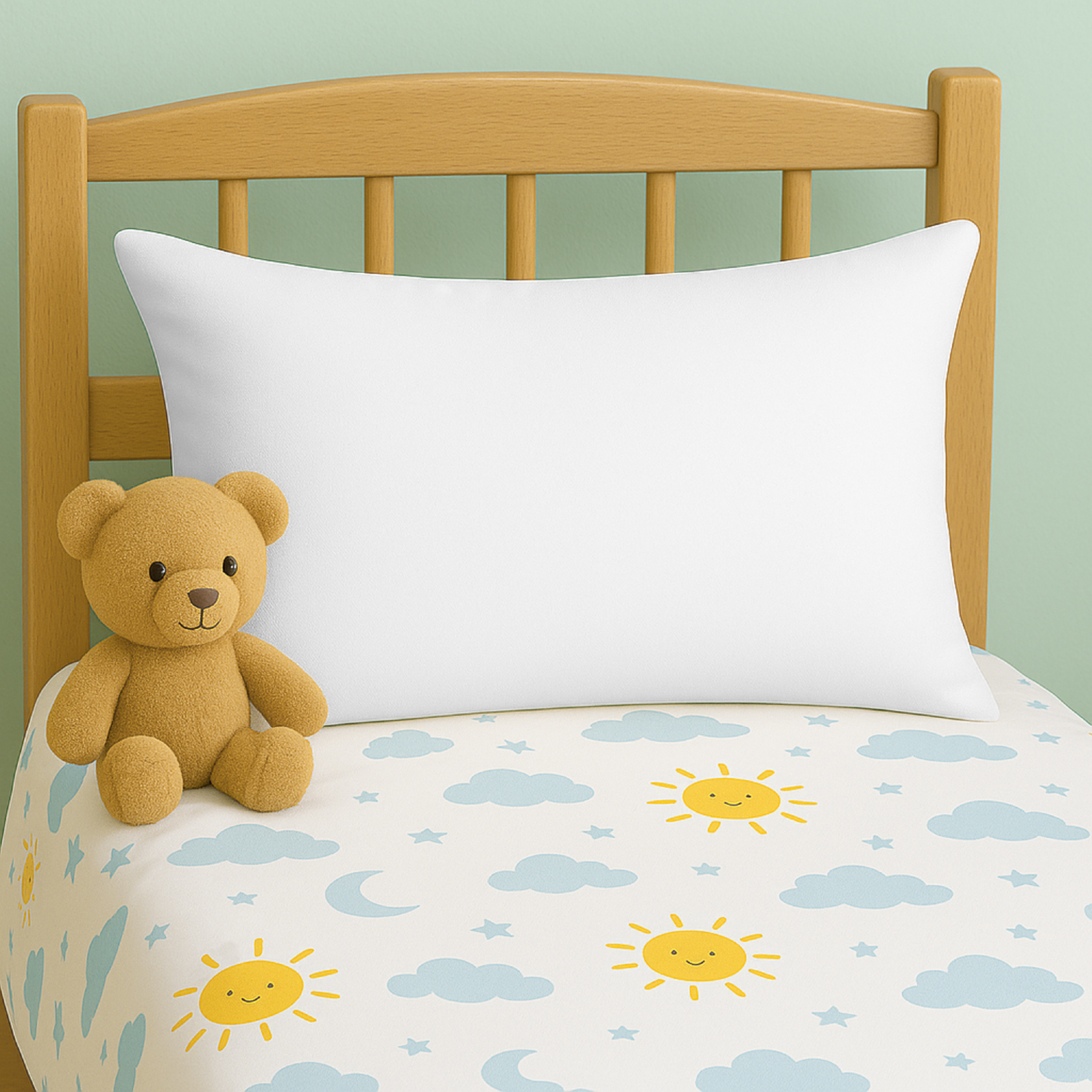 High-quality Children's Pillow 40x60 Cm - Flat Pillow From 2 Years Old Withcover, Height-adjustable & Washable Up To 60 °c In 40 X 60