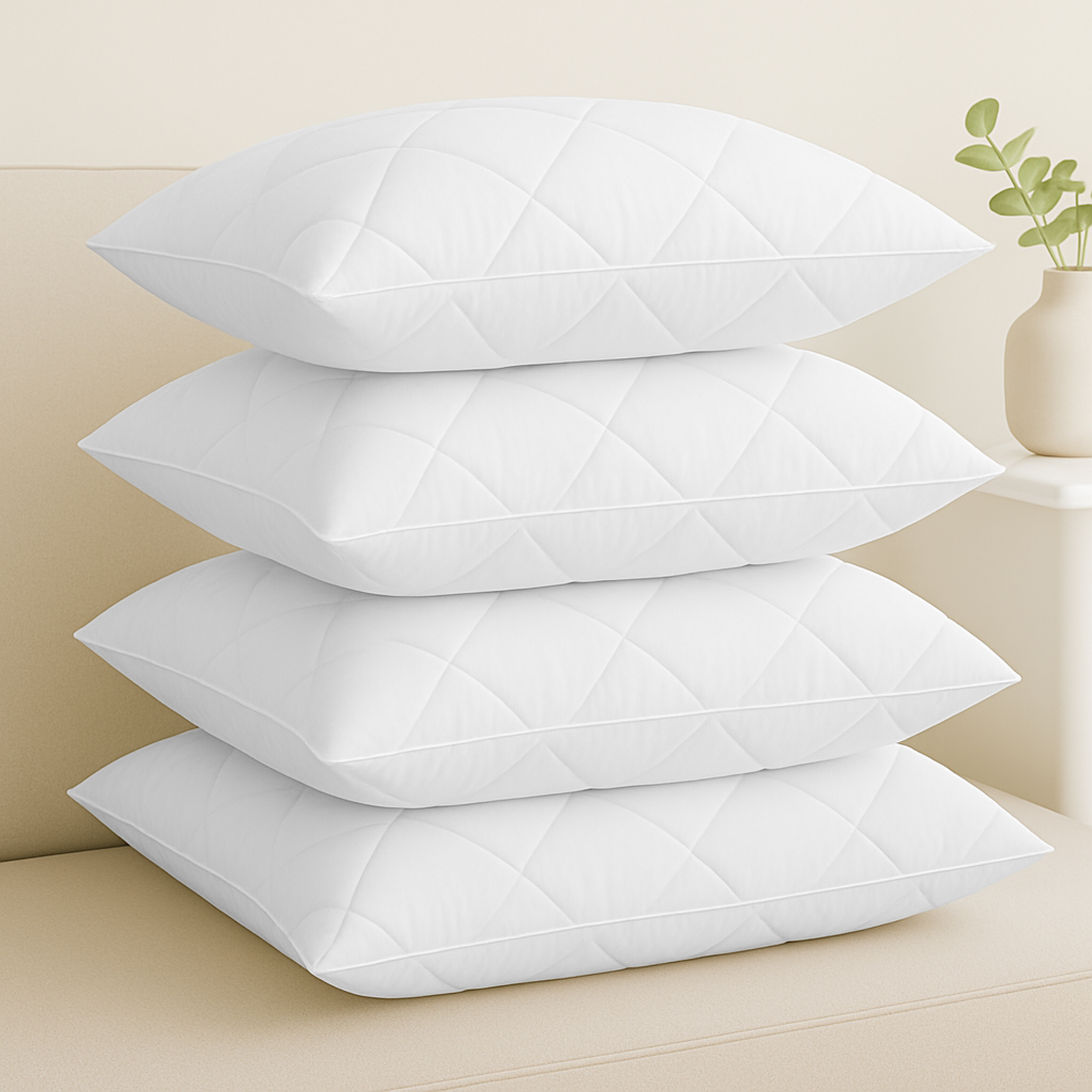 TEMU 4pcs Set Of Pillowcases Or 4pcss – Ideal As Bed And Decorative Pillows – With Zip Closure For Filling – Perfect As Sofa Cushions Or Decorative