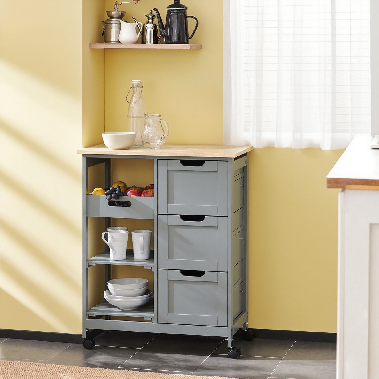 Image of Sobuy Kitchen Cart Fkw79-hg