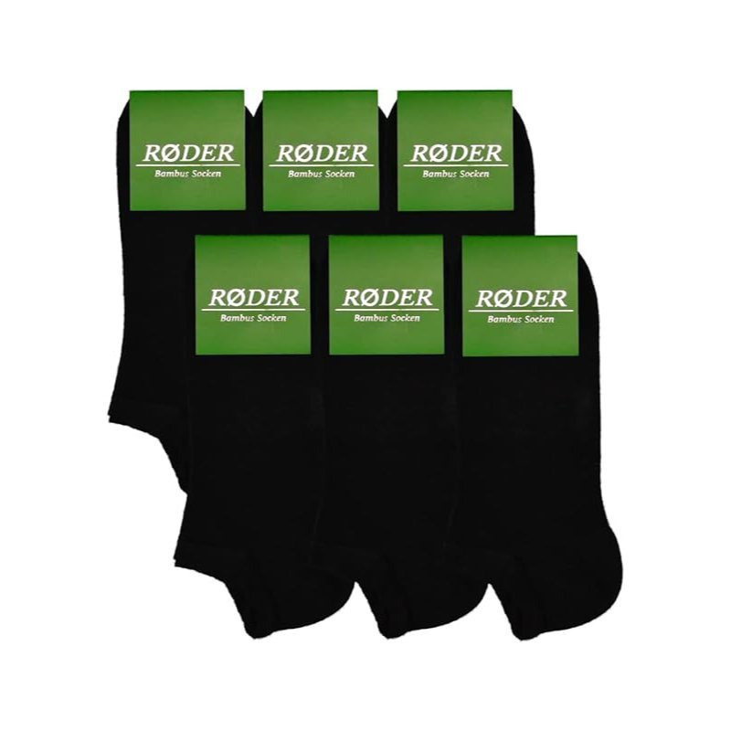 Røder 6-pack Bamboo • Super Soft • Foot Climate • Hand-kettled Toe Seam • Anti-sweat Socks