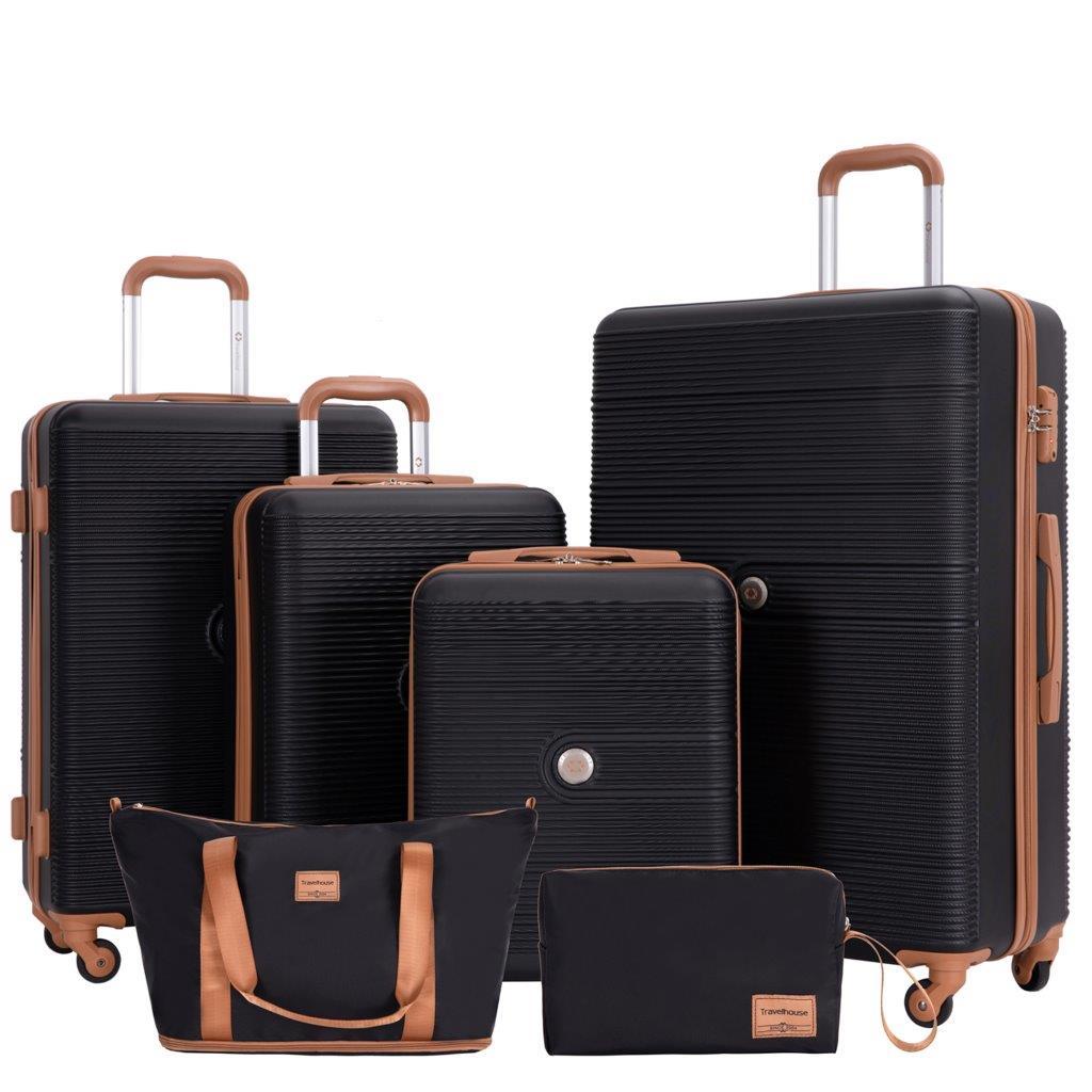 Image of Travelhouse 6-piece Luggage Set Bari, 4 Pp/abs Hardshell Suitcases With Spinner Wheels, Travel Bag, And Toiletry Kit, , Lightweight Hardshell Suitcases