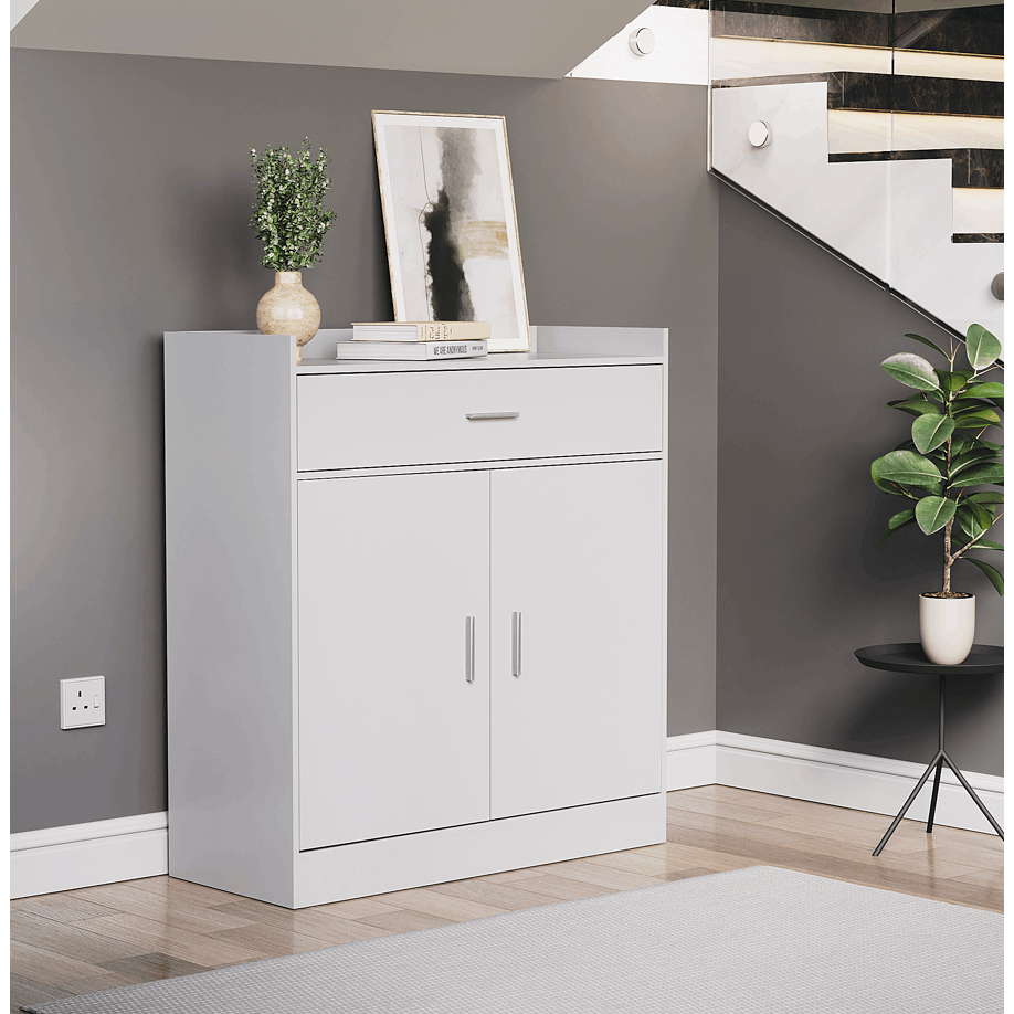 TEMU 2 Door 1 Drawer Shoe Cabinet Compact Shoe Storage Unit With Shelves And Drawer For Hallway Or Entryway