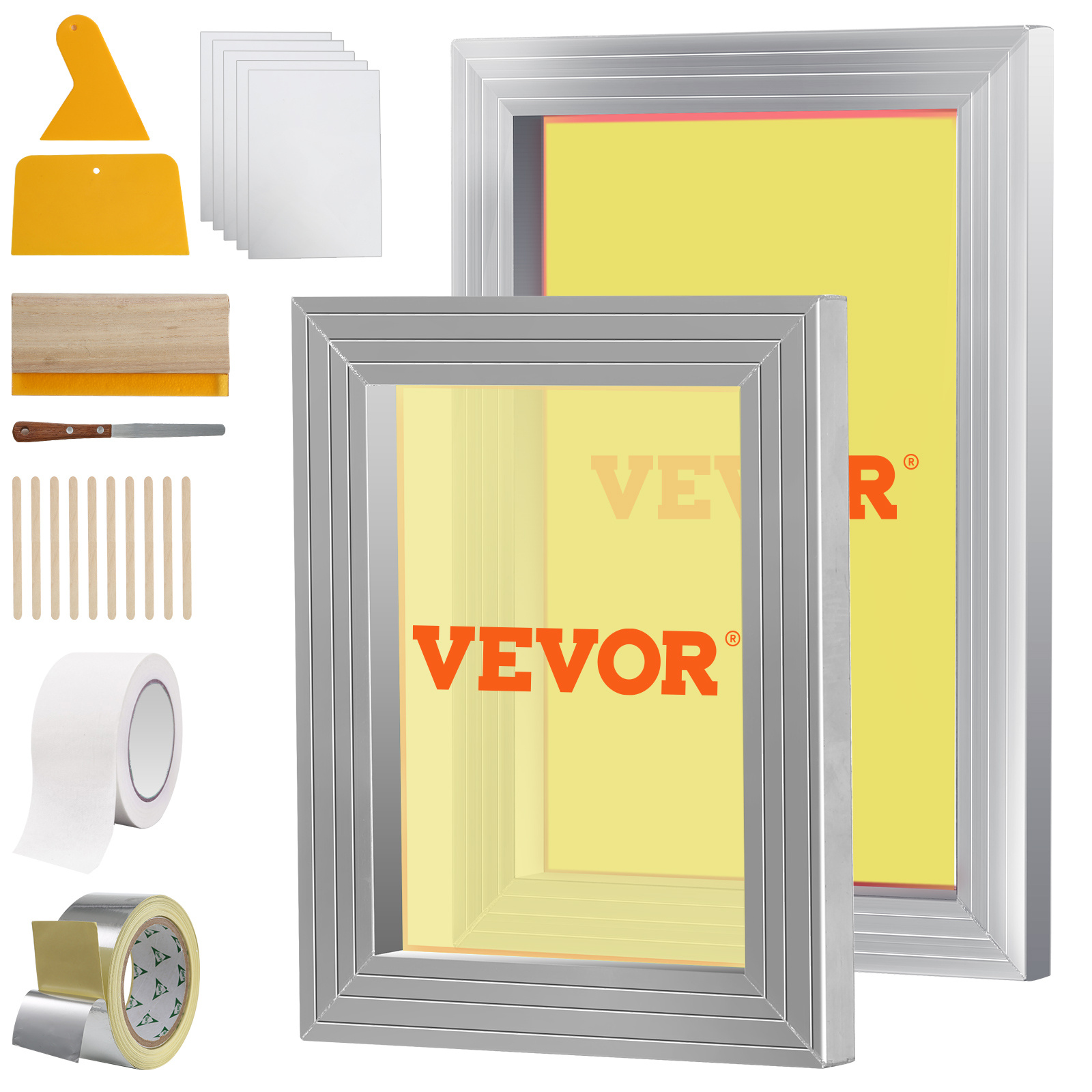 TEMU Kit de Sérigraphie VEVOR - Cadres de Sérigraphie 8x10/10x14 pouces - Toile 110 - Lot de 2