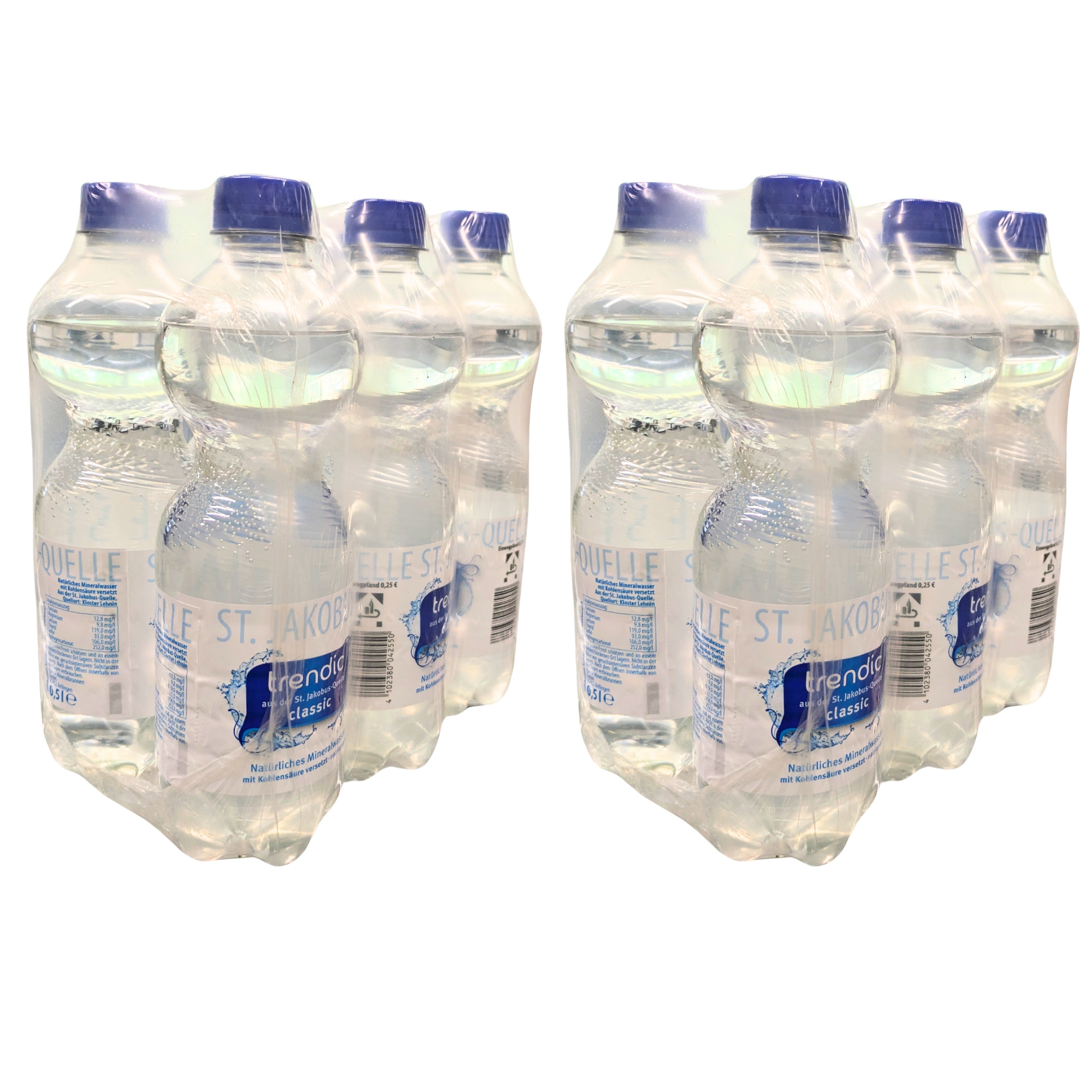 Mineral Water 6-pack Set 0.5l Still Medium Classic, Various Sets For Office, Leisure, Camping, Party, Including €3 Deposit