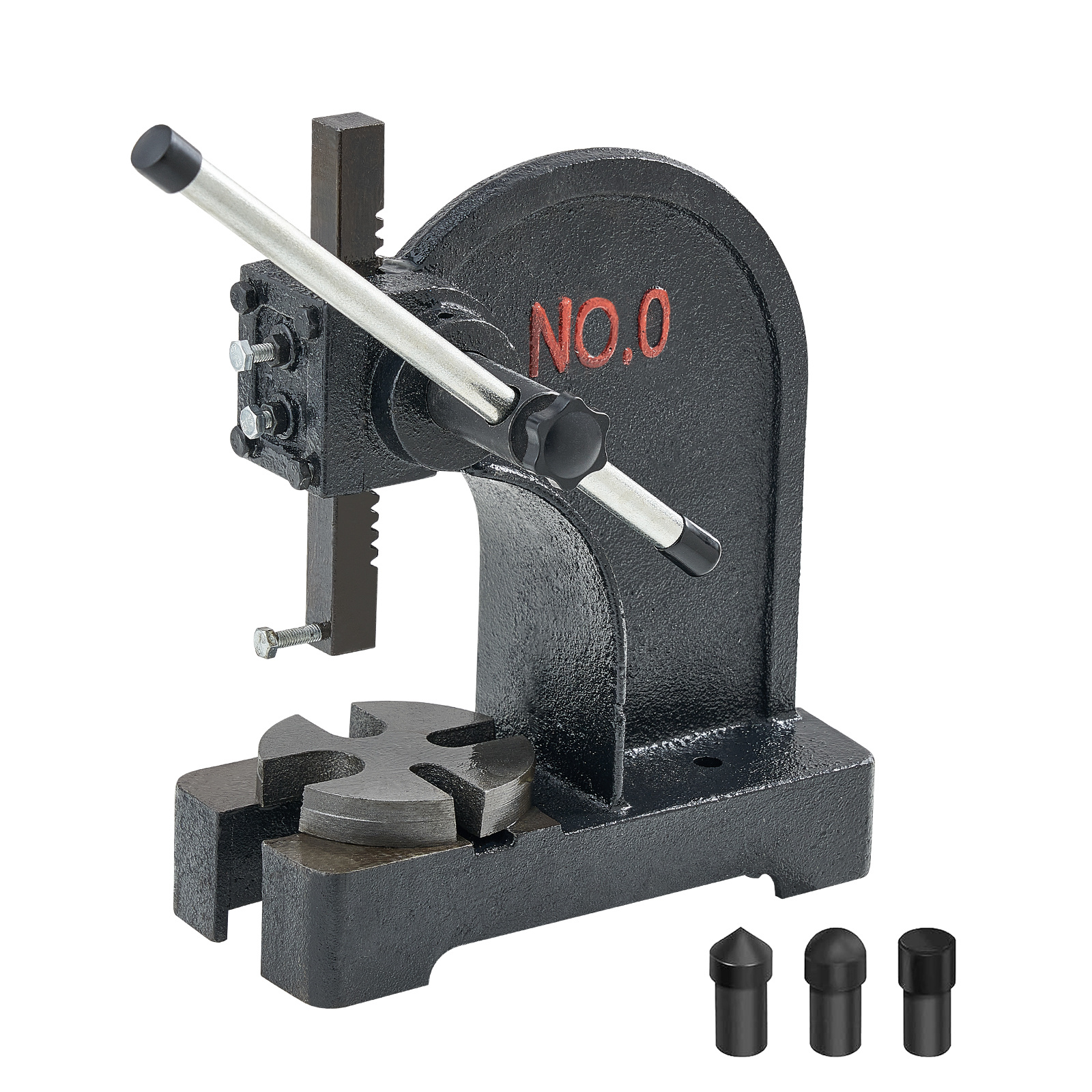 Vevor Press, 0.5 Ton Manual Press, 4.6" Height, Cast Iron Heavy-duty Manual Desktop Press, Precision Hand Press For Stamping, Bending, Stretching
