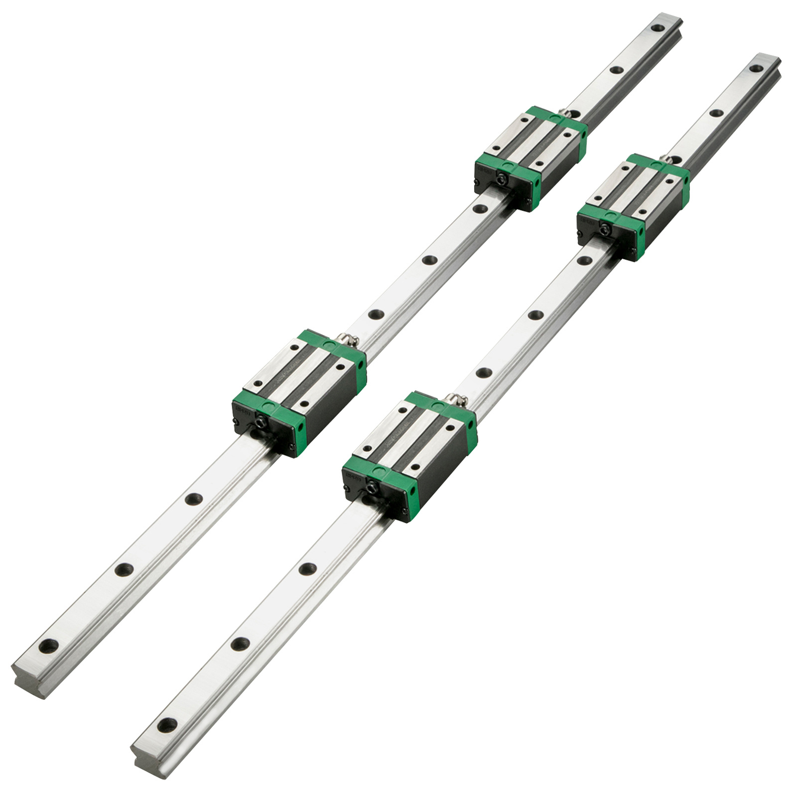 Image of Vevor 2pcs Linear Rail 0.78-66 Inch, Linear Bearings And Rails With 4pcs Hsr20 Bearing Block, Linear Motion Slide Rails Plus For Diy Cnc Routers Lathes Mills, Linear Y