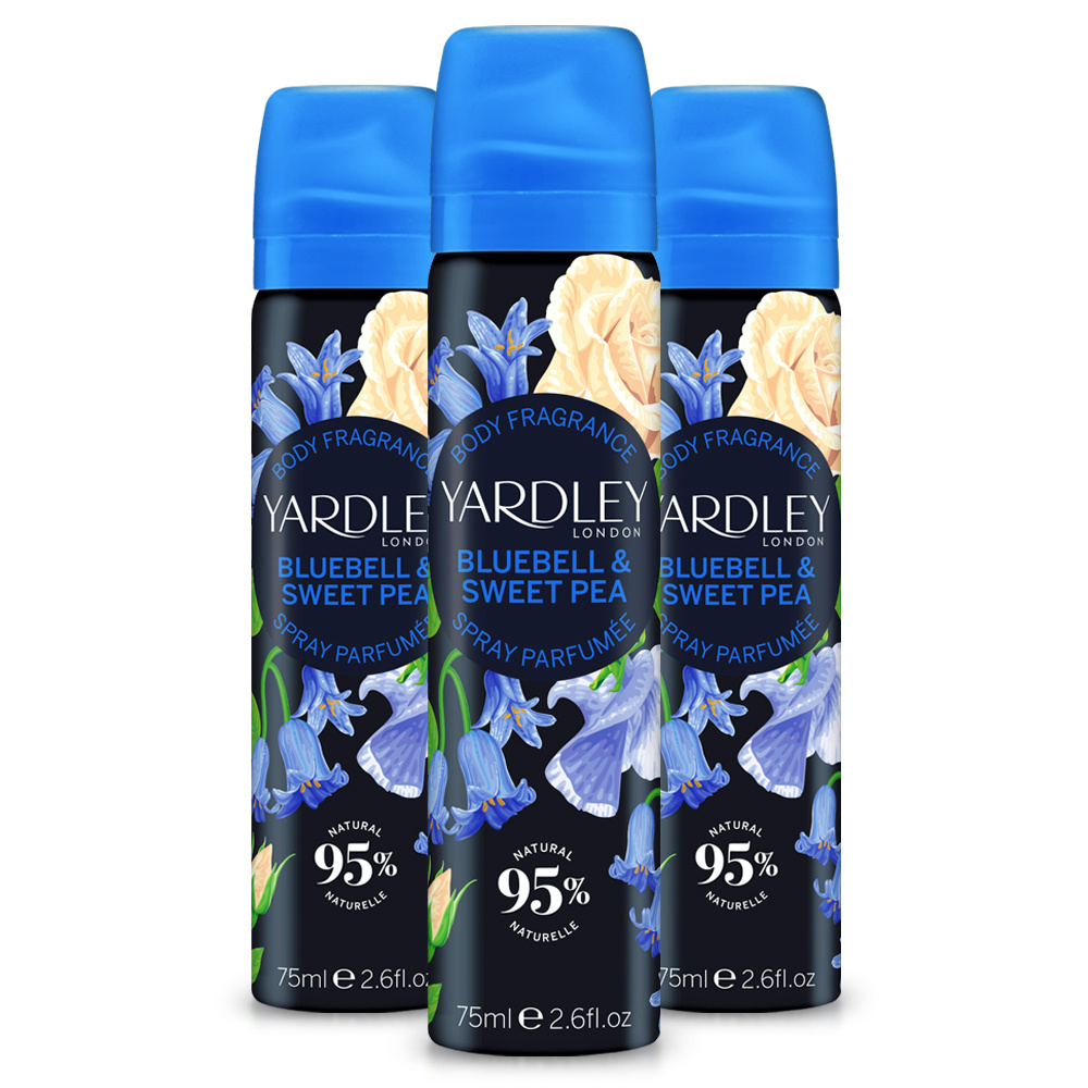 Yardley Bluebell & Sweet Pea Perfume 77 ml Body Fragrance Spray for Women