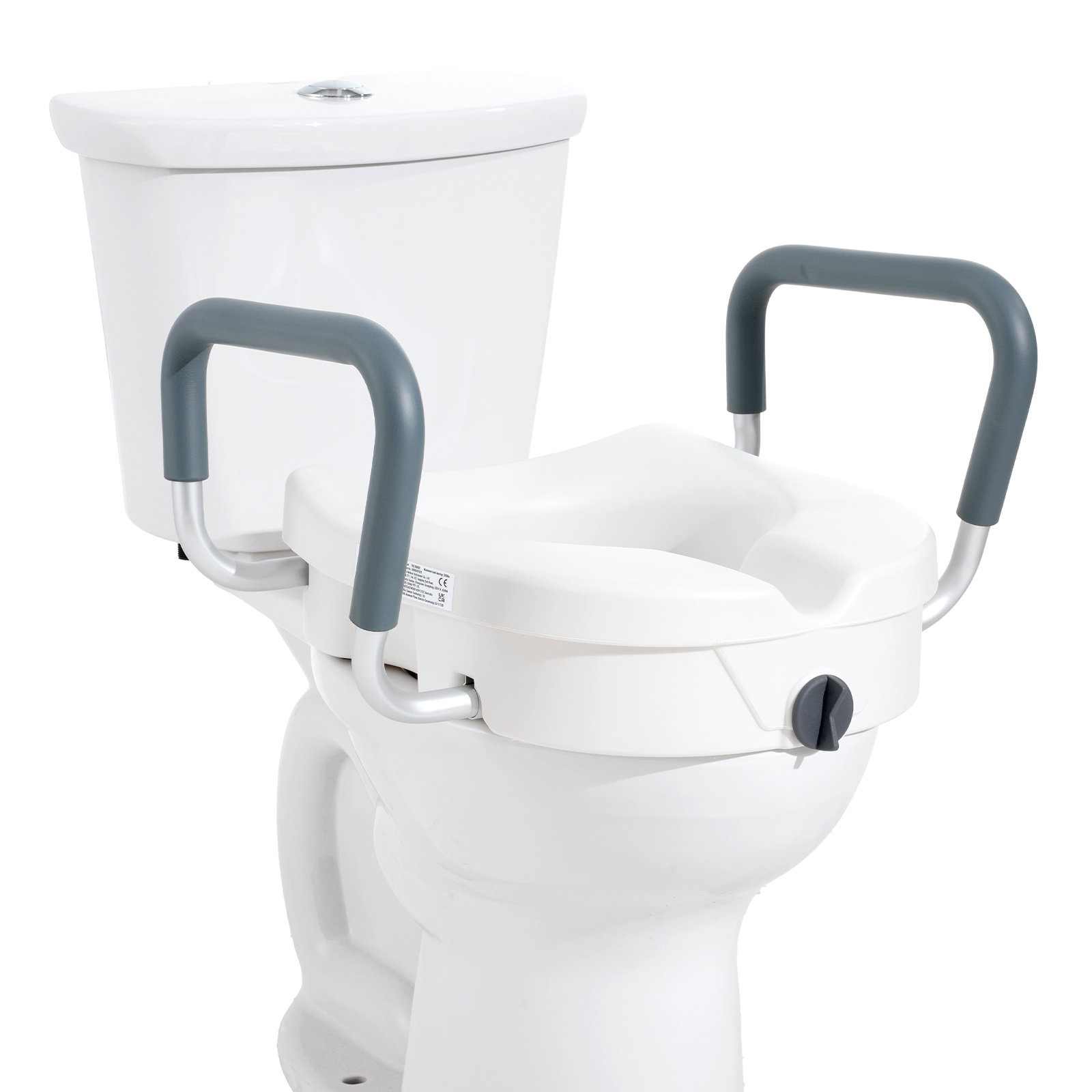Image of Vevor Raised Toilet Seat 5" (12.7 Cm) Height Raised 350 Lbs/158.8 Kg For Round And Elongated Toilet