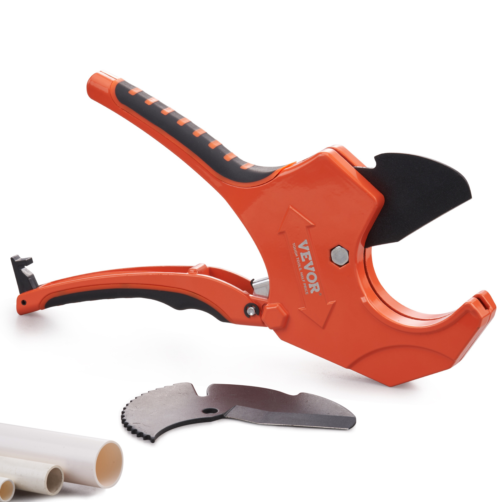 Vevor Pvc Pipe Cutter Ratcheting Pvc Pipe Cutter 0-2-1/2" O.d. & Sk5 Blade