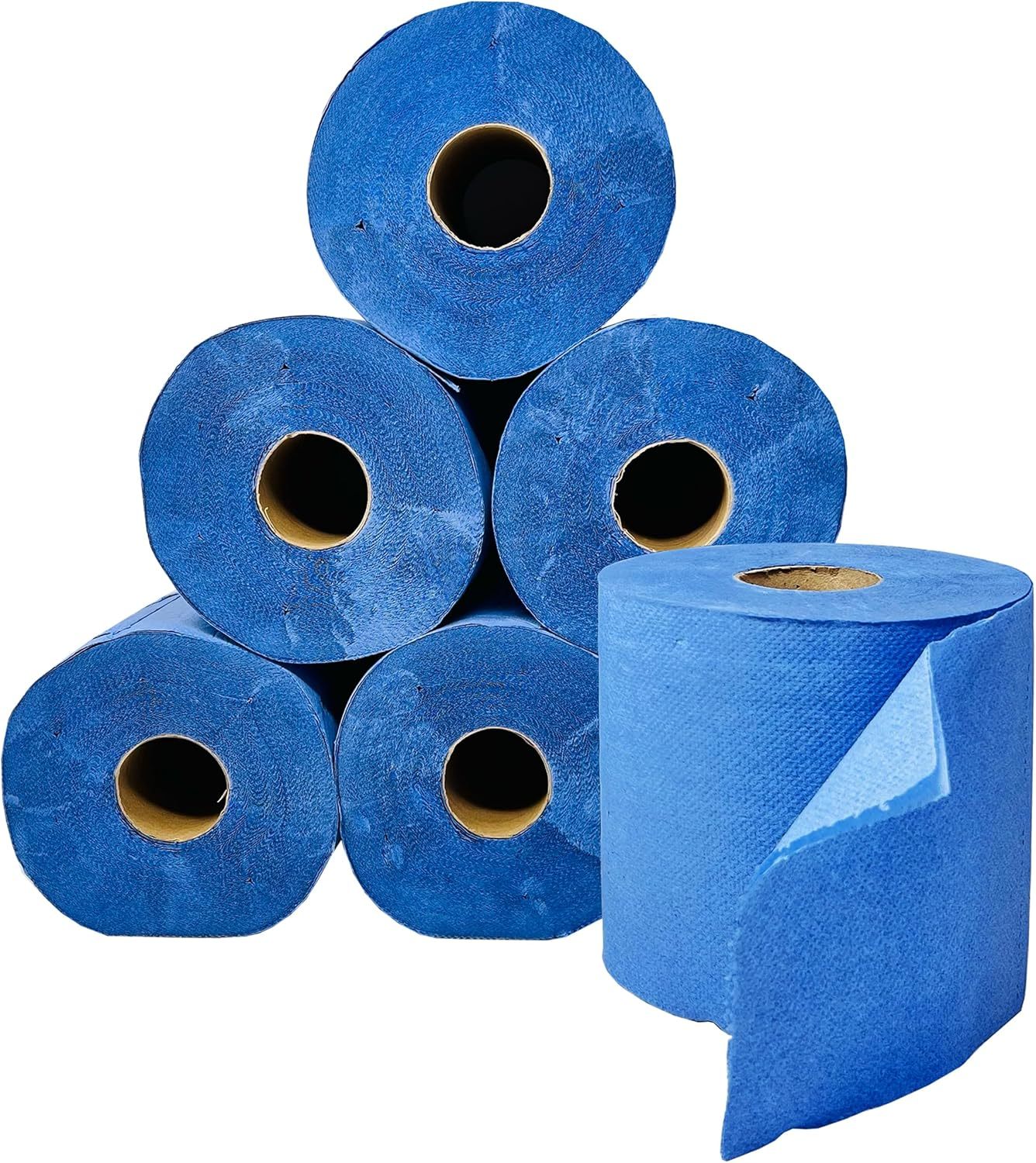 6 x Centrefeed Blue Rolls | 2 Ply Embossed Paper Towels | 110m | Strong & Absorbent | UK Supplier | Perfect for Commercial & Kitchen Use Cleaning