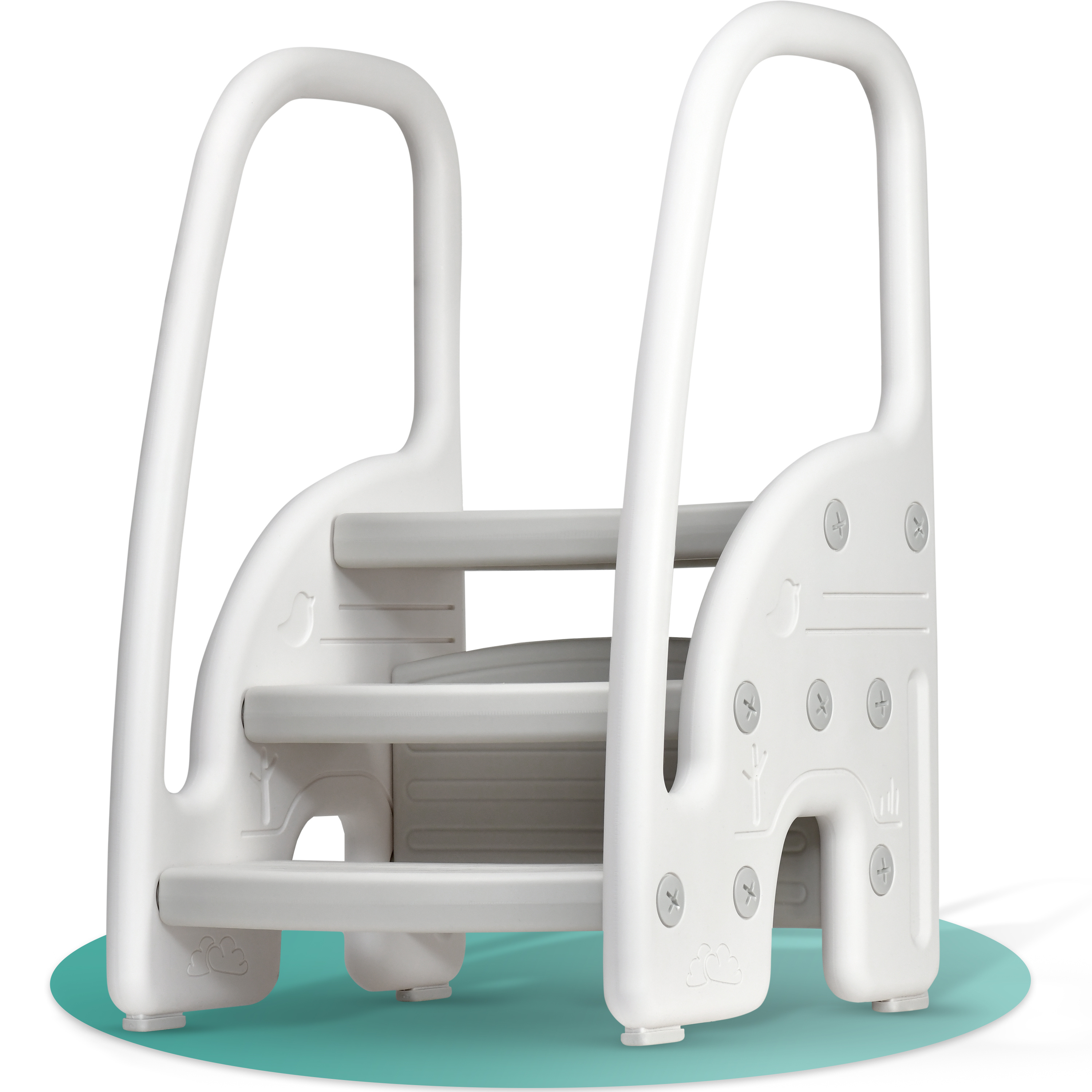 Image of Cloud Luck® Step Stool For Kids (3 Steps) - Non-slip Children's Stool From 1.5 To 6 Years (loadable Up Kg) - Children's Ladder For Bathroom, Sink, Kitchen Or Toilet - Children's Stool