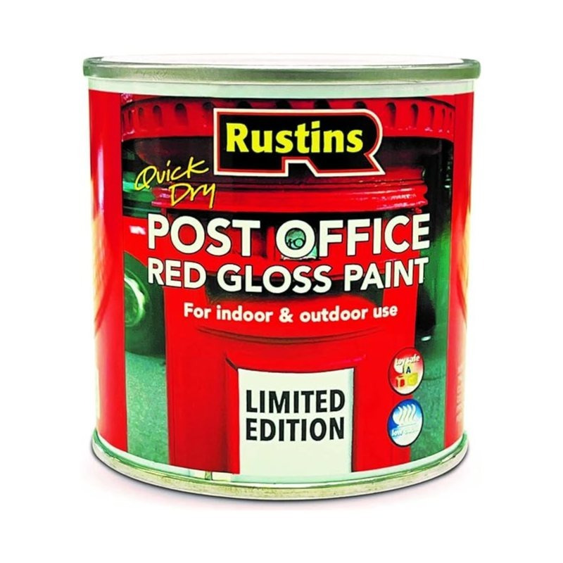 TEMU Rustins Red Gloss Paint 250ml - Perfect For Small Painting Projects - Quick Drying - Toy Safe