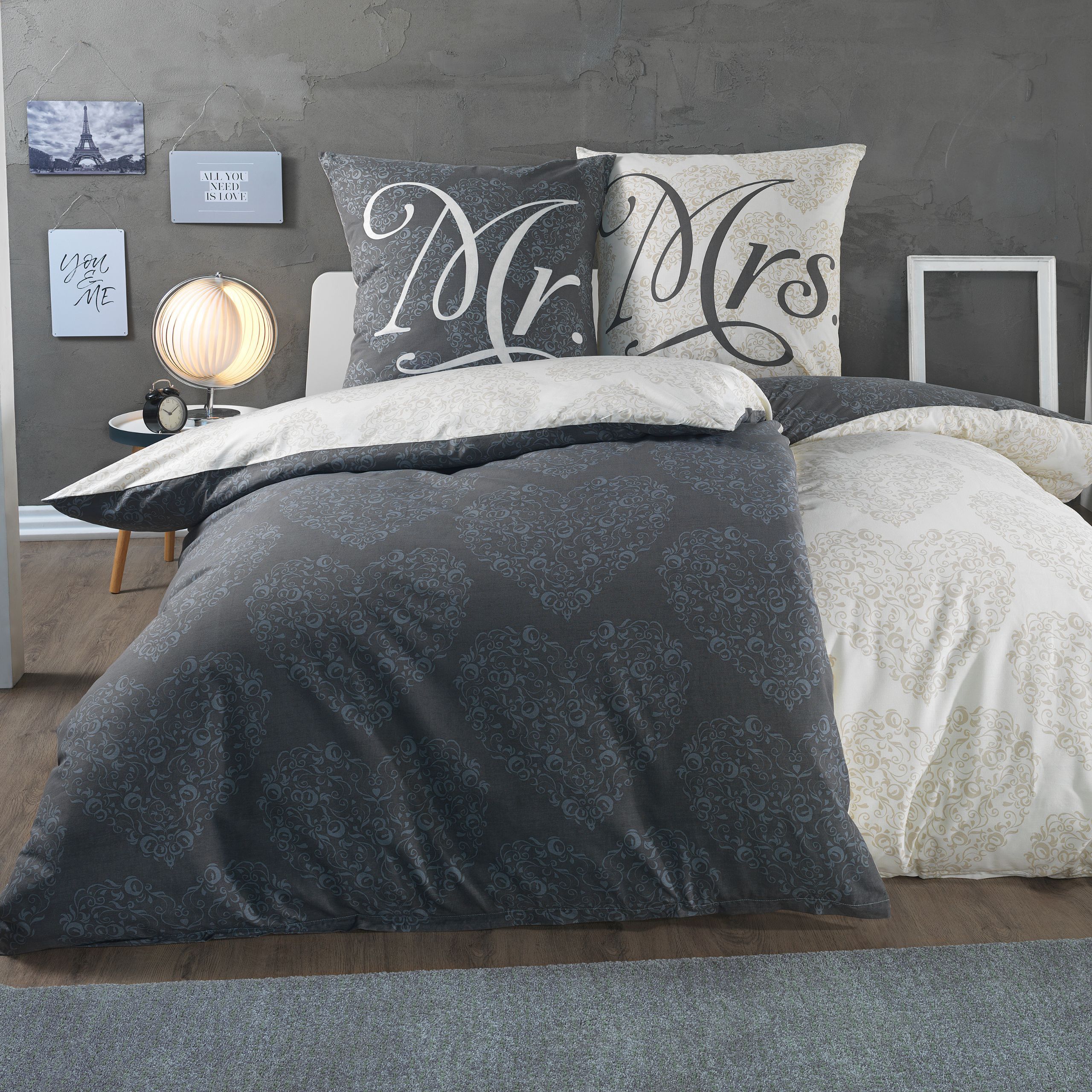 E-shop Partner Bettwäsche Set aus Baumwolle 135x200 oder 155x220 4teilig - 200x200 oder 200x220 3 teilig - Bettbezug 135x200, 155x220, 200x200, 200x220