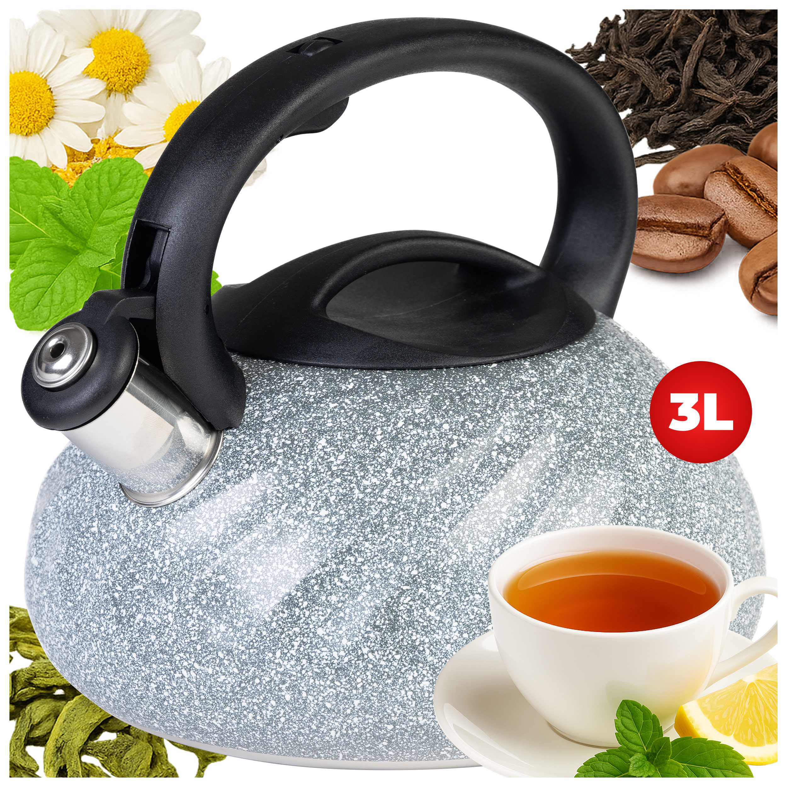 TEMU Kettle | Gas Stove Kettle | Induction Kettle | Traditional 3l Kettle | Gray | | Tea Kettle | Water Kettle | Kettle | Zilner Zl-5715