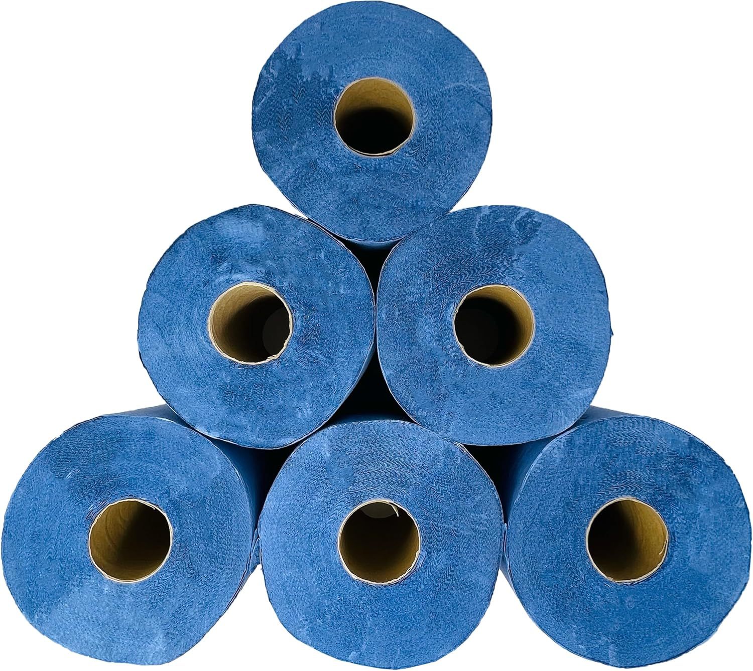 6 x Centrefeed Blue Rolls | 2 Ply Embossed Paper Towels | 110m | Strong & Absorbent | UK Supplier | Perfect for Commercial & Kitchen Use Cleaning