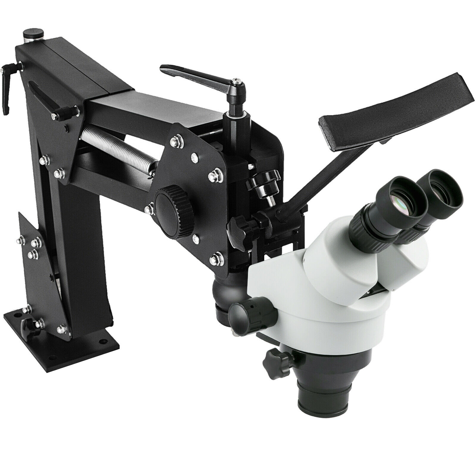 Vevor Micro Inlaid Mirror Multi-directional Micro-setting Microscope 76mm Lens Spring Bracket Jewelry Tools 7x-4.5x