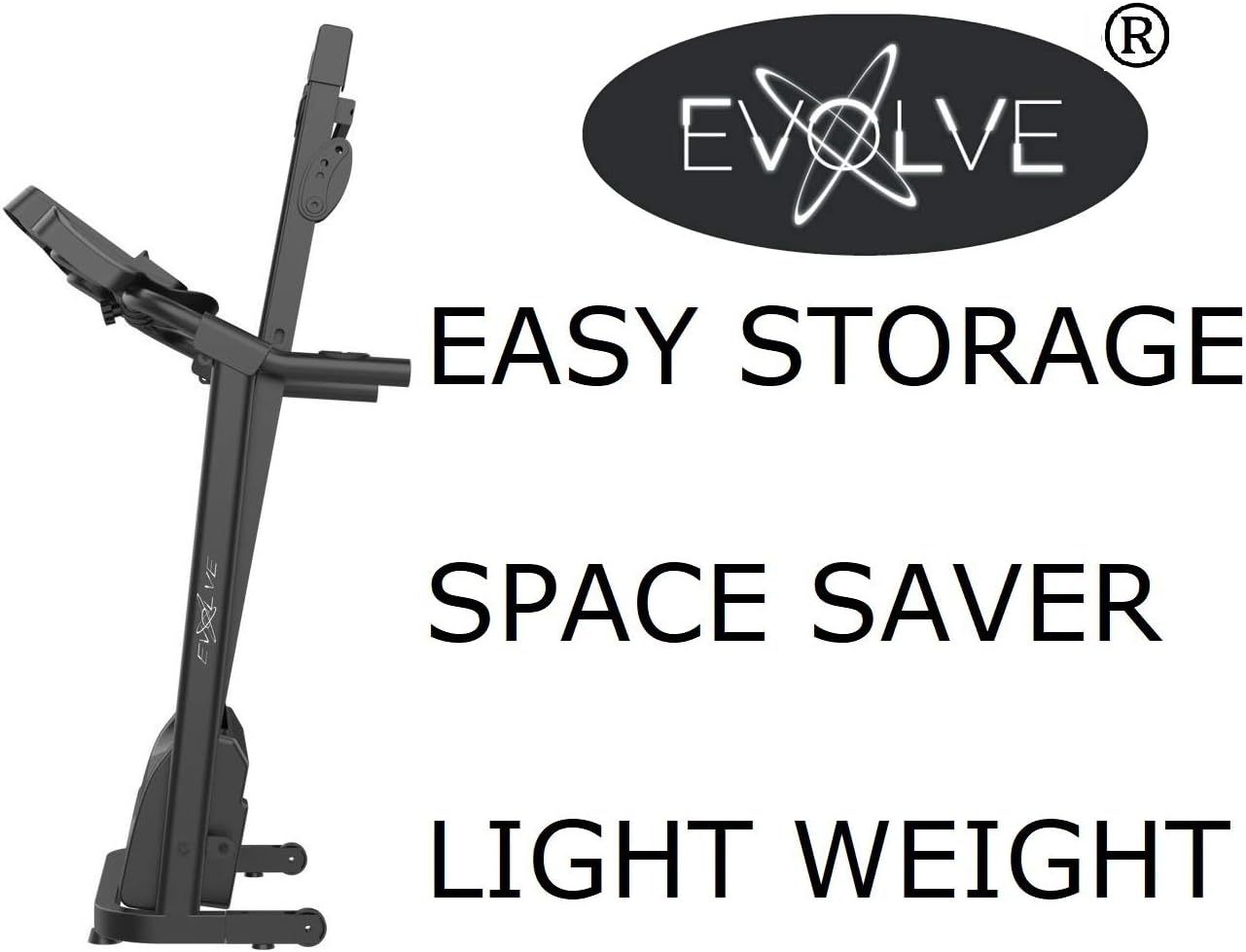 EVOLVE B1 Motorized Electric Treadmill for Home - 3 Level Manual Inclination & Foldable Running Machine with 12 Programs - Bluetooth, Speaker, USB Port, AUX - Zwift App for Smart Phone