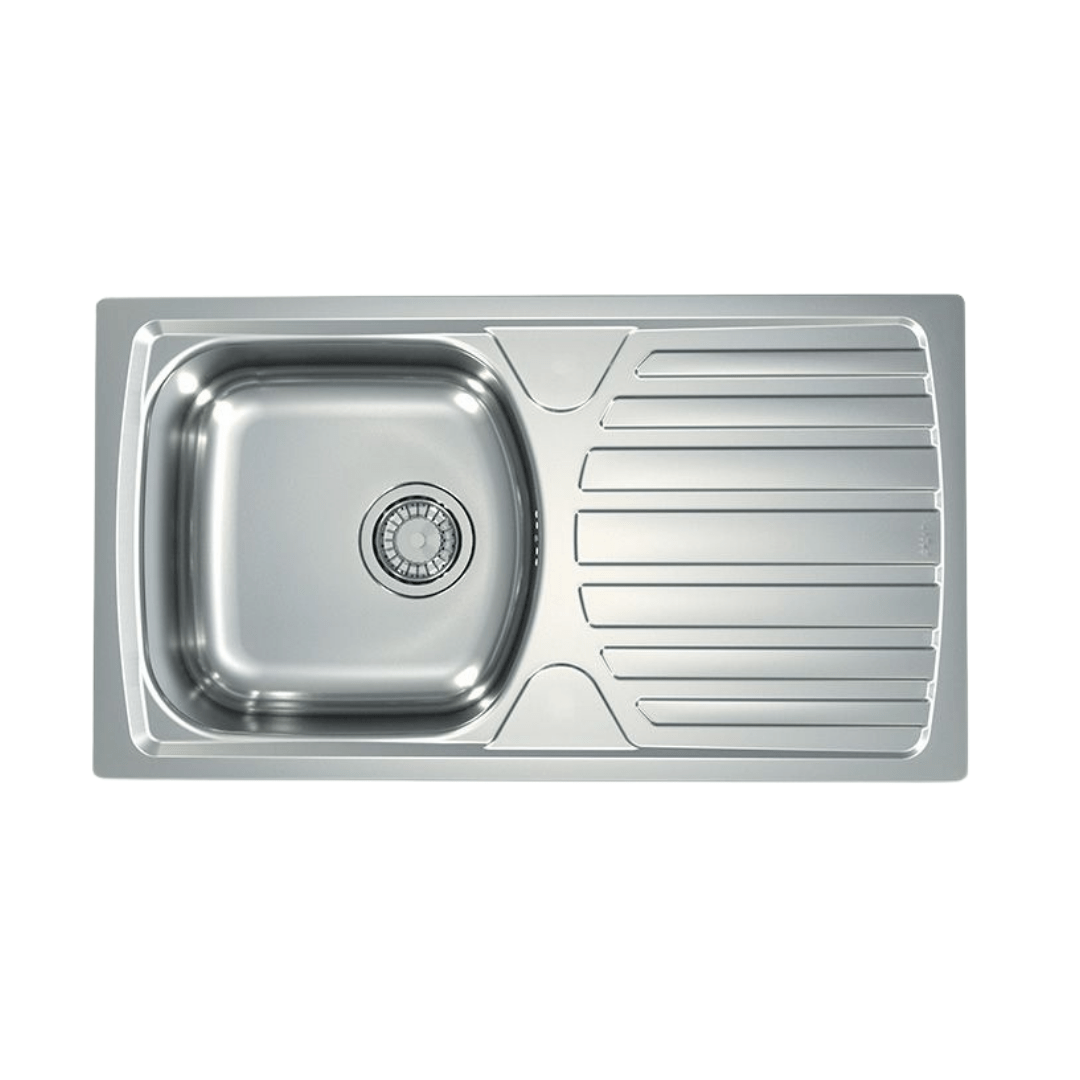 Image of Vbchome Stainless Steel Sink 78 X 44 Cm Satin Structure Built-in Sink Sink Basin Draining Area Camping Kitchen Sink Drain Assembly Fi141 Without Faucet Hole