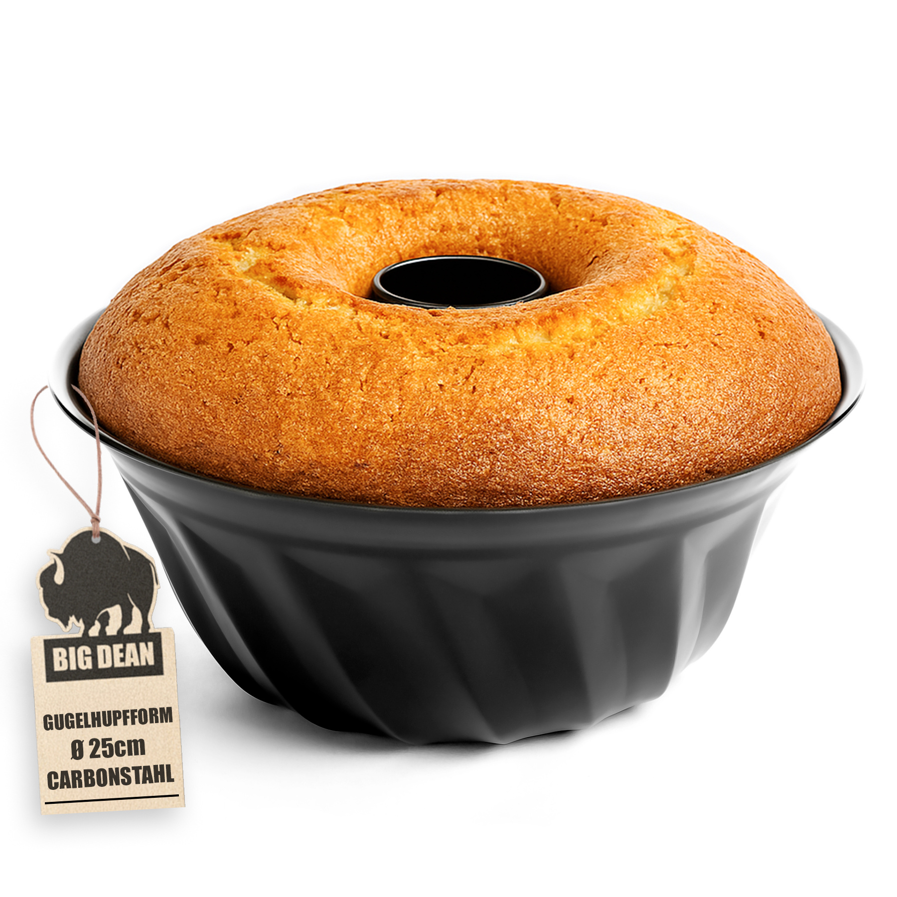 E-shop Gugelhupfform Ø 25 cm antihaftbeschichtet Backform Kuchenform mit perfekter Hitzeverteilung